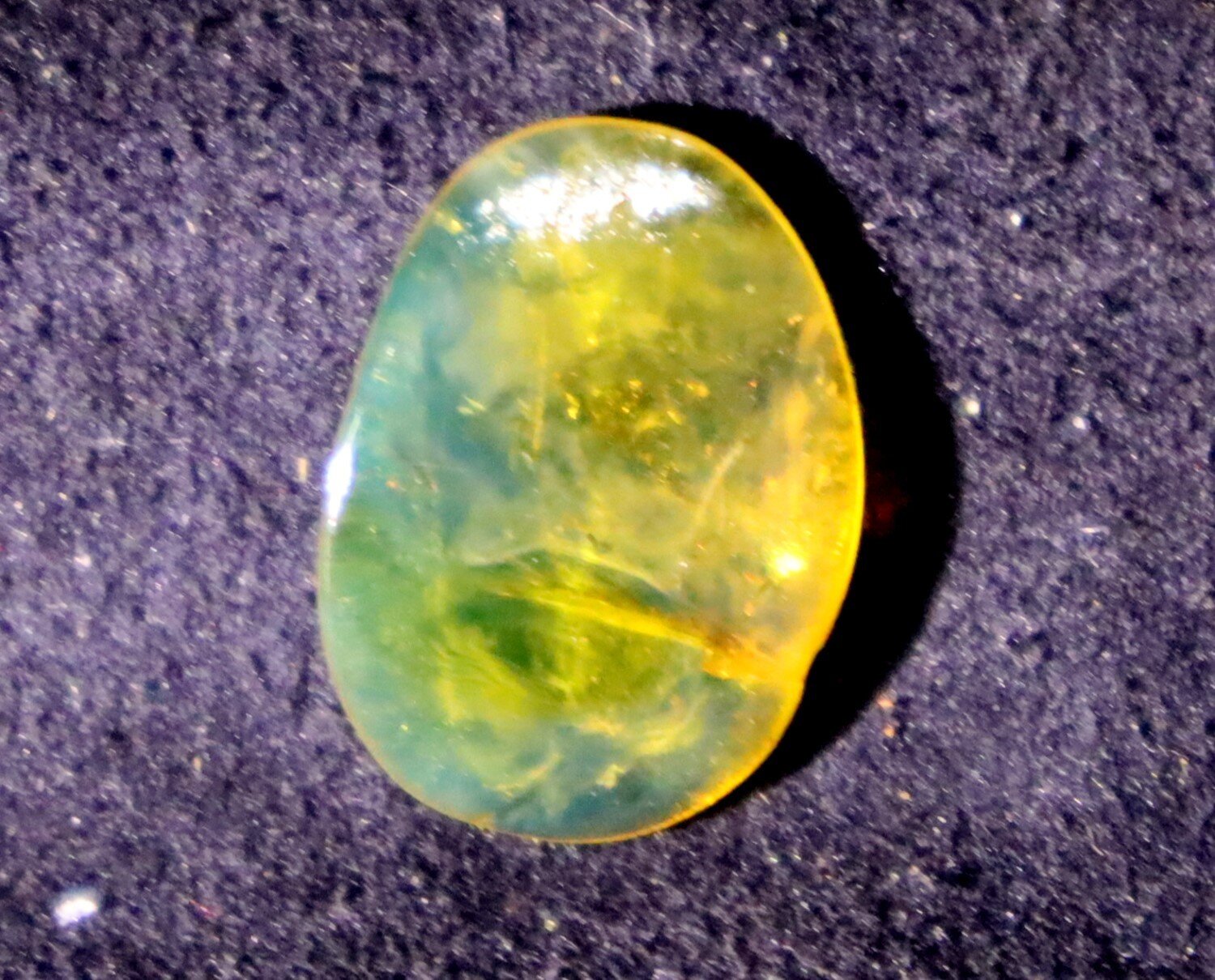 Excellent Natural Dominican Clear Ocean Blue Amber Polished Stone 20mm – photo 6