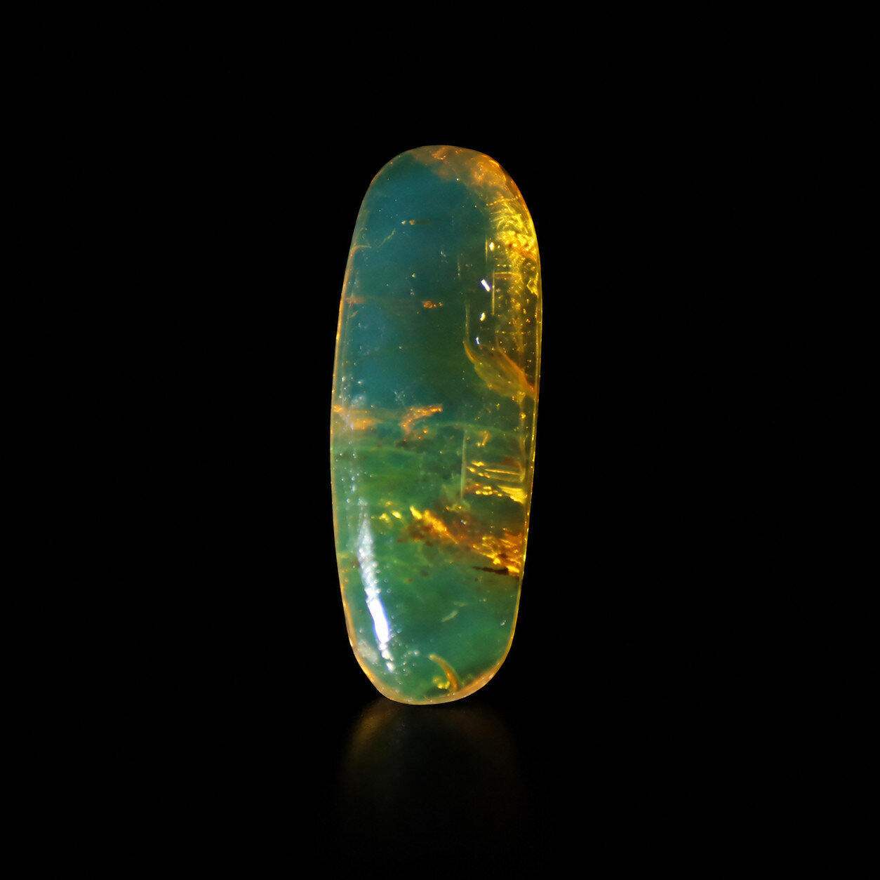 Unique Premium Blue Amber Polished Stone 19mm – photo 4