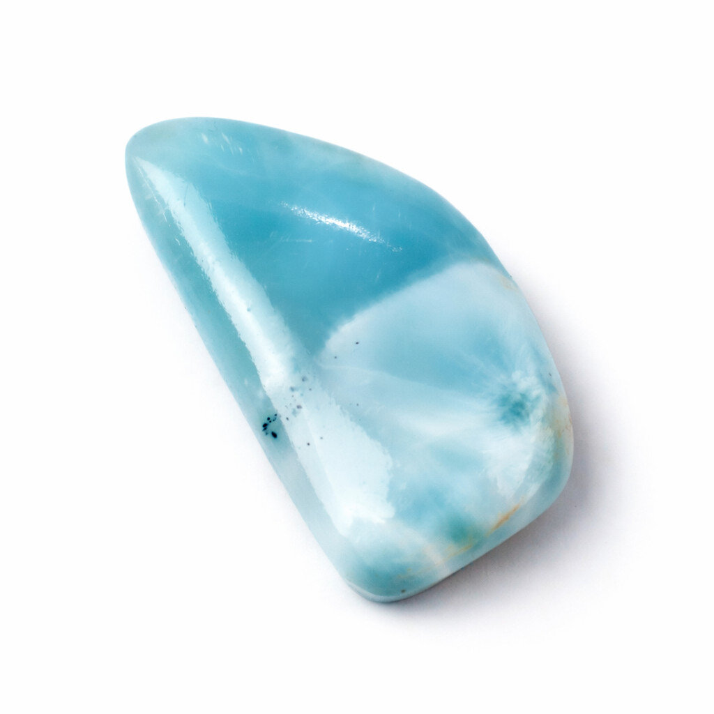 Natural Dominican Larimar Cabochon 30mm Ocean Blue – photo 8