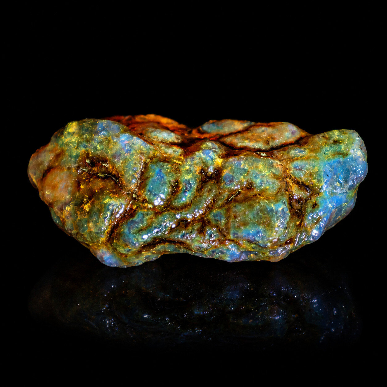 Exquisite Genuine Green Blue Dominican Amber Rough Specimen Chunk 72mm 28.2g – photo 9