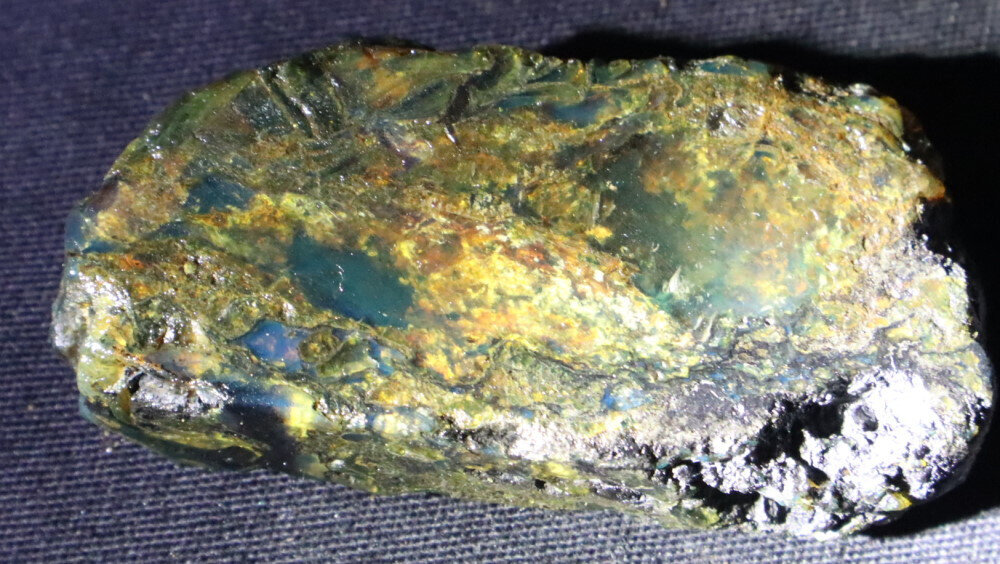 Beautiful Natural Translucent Green Blue Amber Slab Slice Specimen 64mm 25g – photo 5