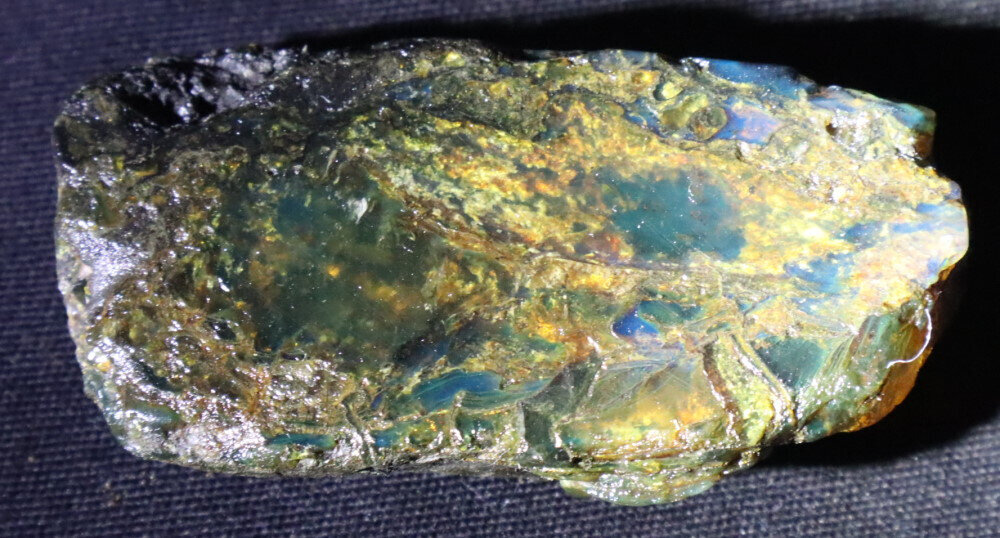 Beautiful Natural Translucent Green Blue Amber Slab Slice Specimen 64mm 25g – photo 7