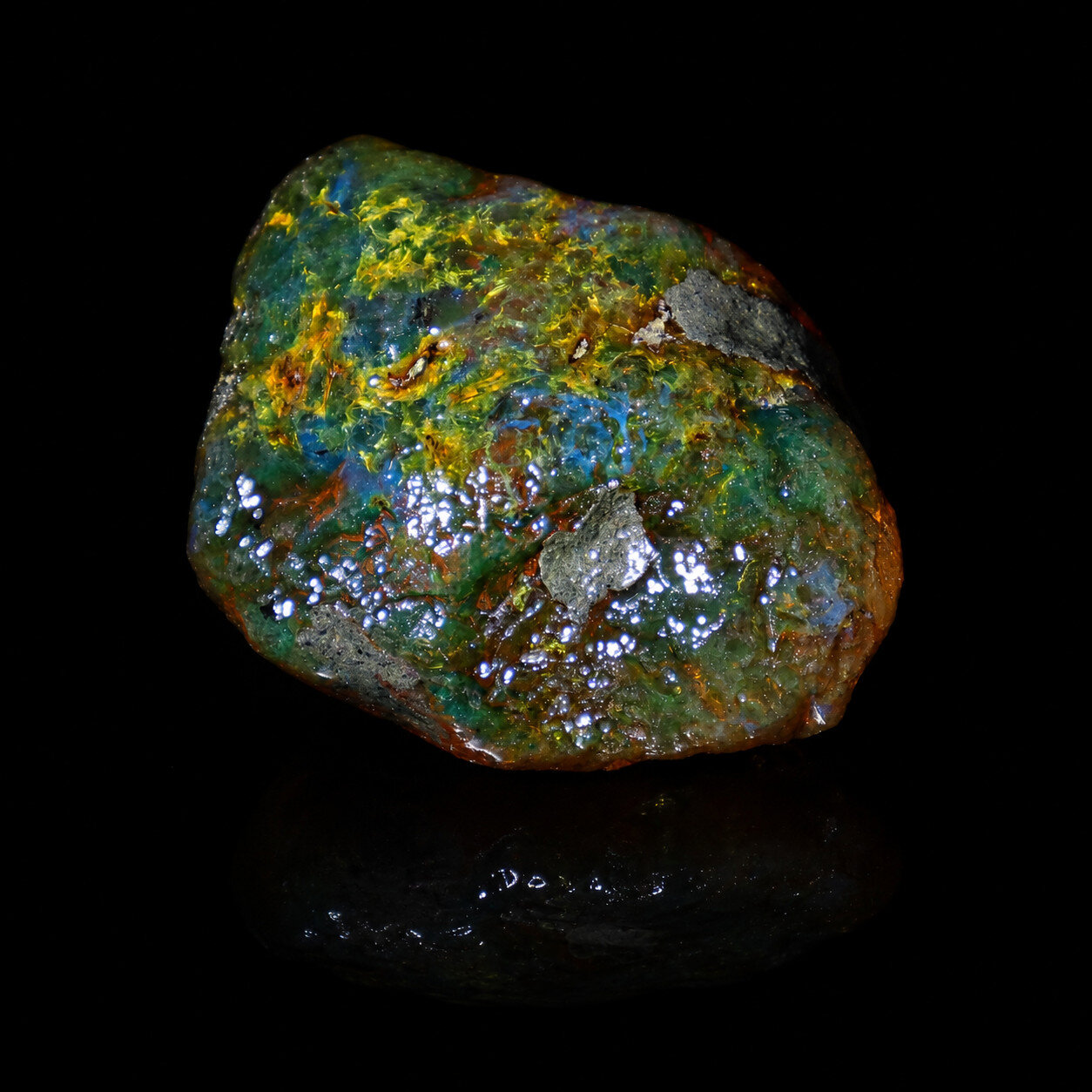 Exquisite Handcrafted Green Blue Dominican Amber Rough Specimen Chunk 61mm 53.4g – photo 6