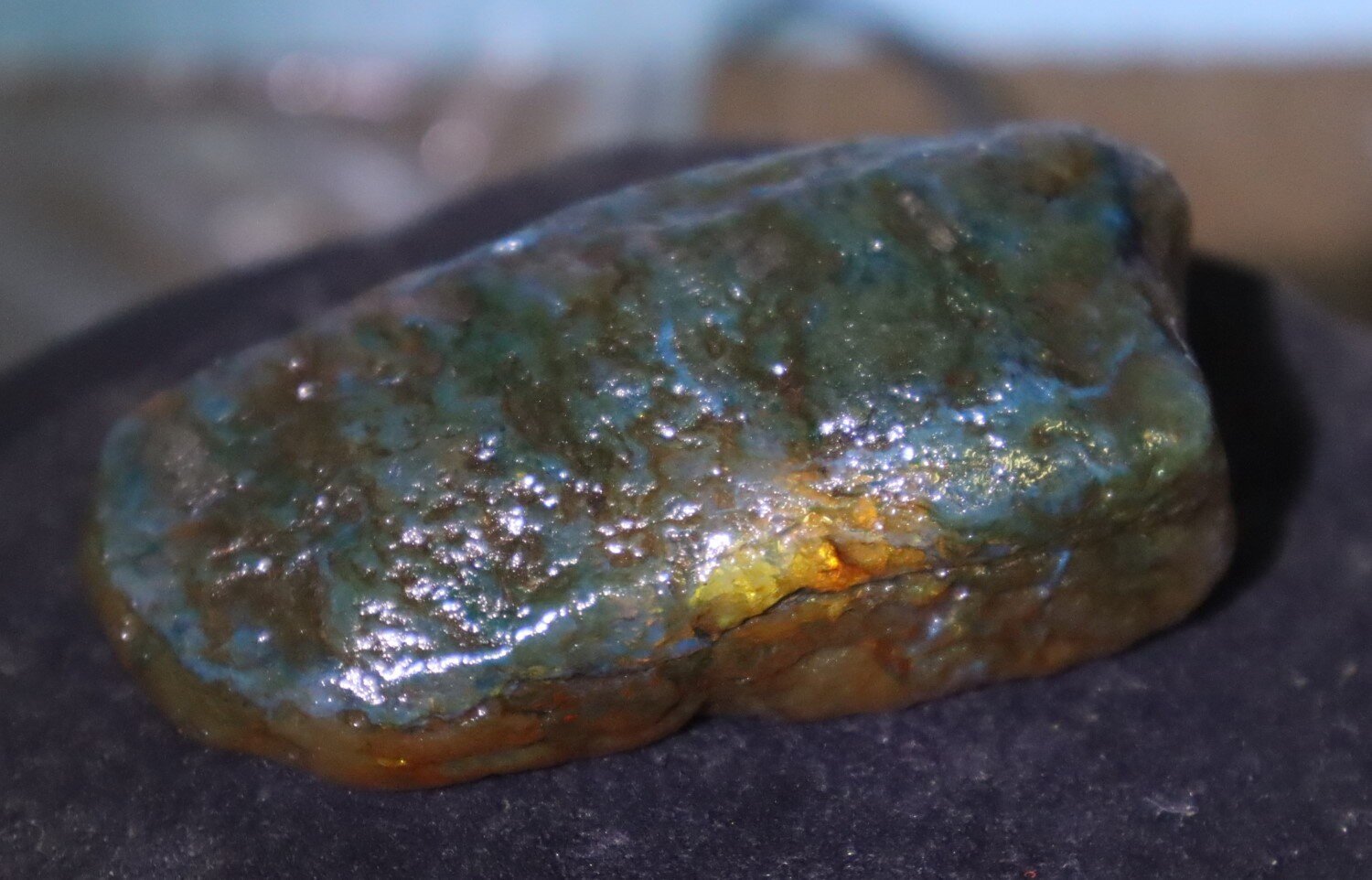 Outstanding Natural Dominican Clear Green Blue Amber Rough Specimen 76mm 52g – photo 14