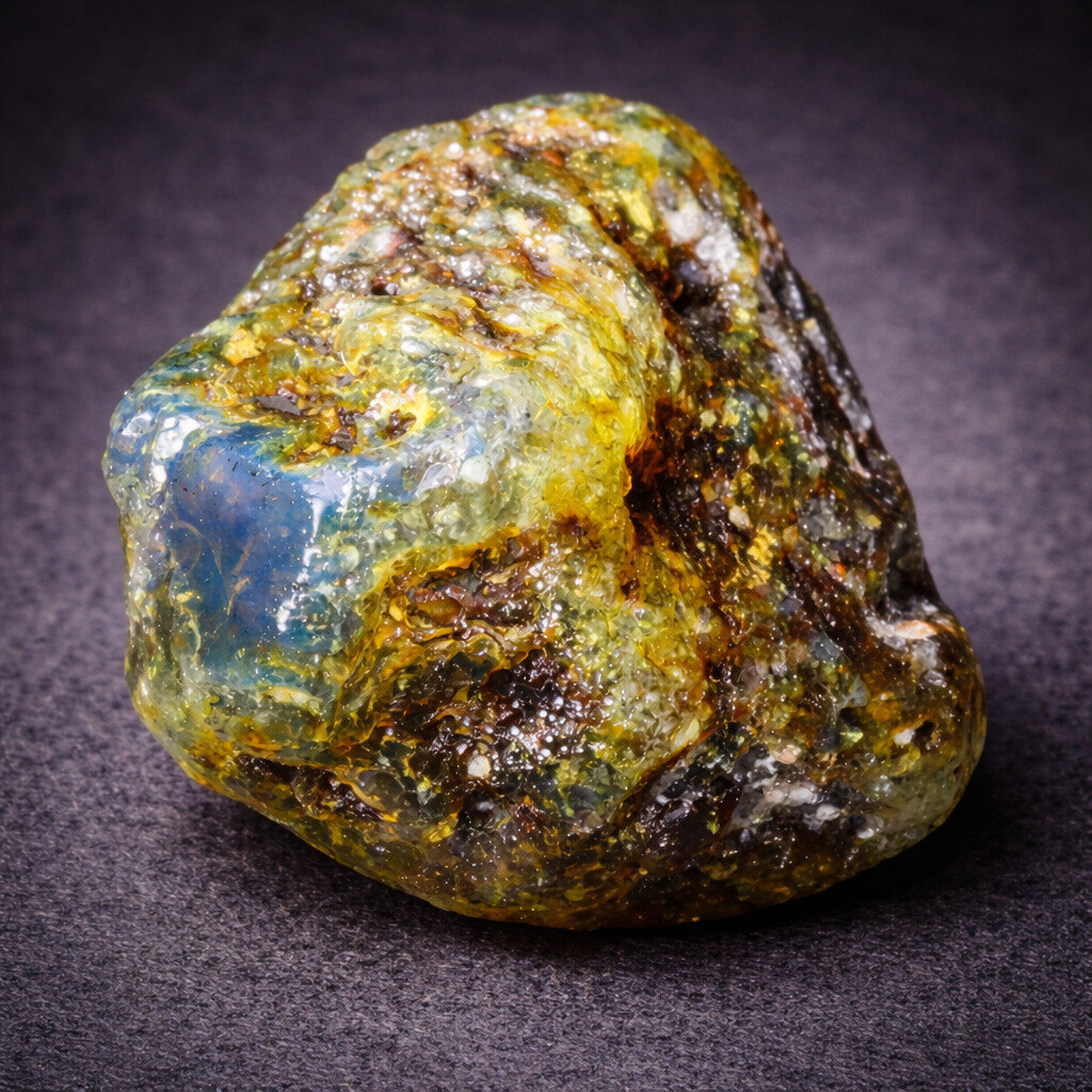 Outstanding Natural Dominican Clear Yellow Blue Amber Rough Specimen 62mm 66g
