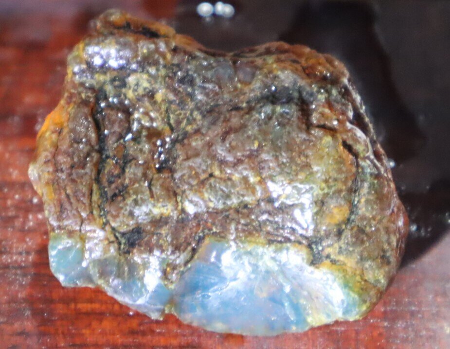 Beautiful Natural DR Crystal Clear Green Blue Amber Rough Specimen 46mm 18.7g – photo 6