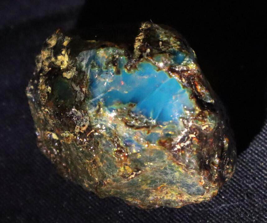 Impressive Natural Dominican Clear Deep Blue Amber Rough Specimen 41mm 20g – photo 6