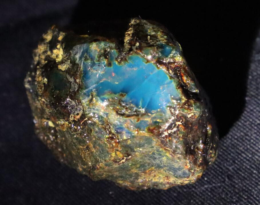 Impressive Natural Dominican Clear Deep Blue Amber Rough Specimen 41mm 20g – photo 7