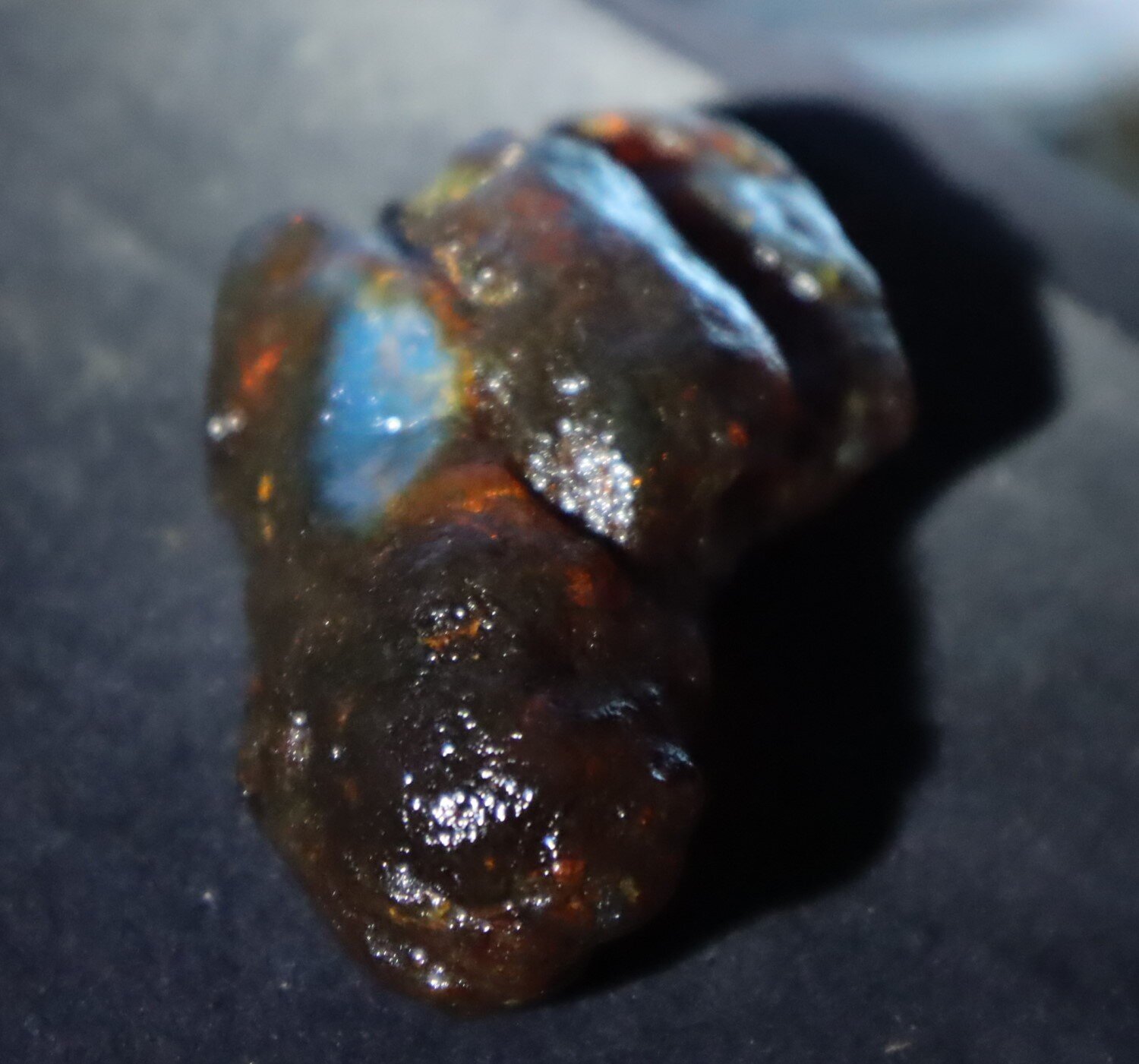 Exquisite Natural Dominican Clear Volcanic Blue Amber Rough Specimen 70mm 30g – photo 6