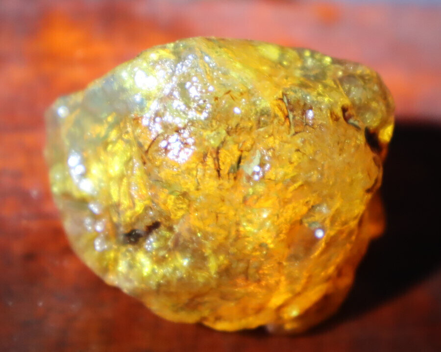 Natur. Dominican Crystal Clear Light Blue YELLOW Amber Rough Specimen 46mm 27.4g – photo 7