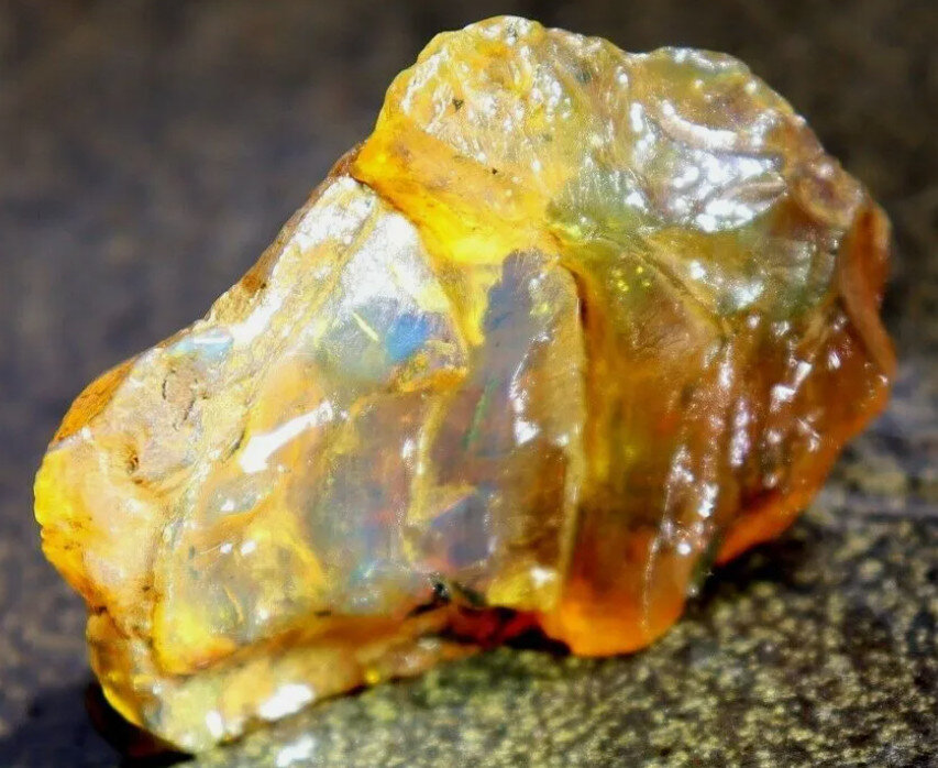 Genuine Dominican Blue Amber Rough Specimen natural Stone 38mm 7g – photo 3