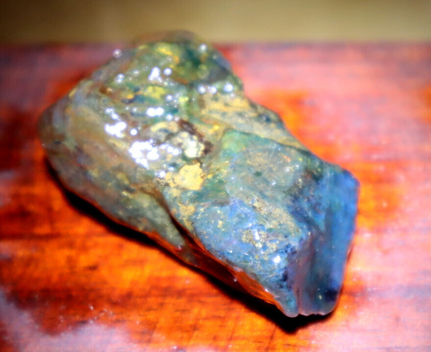 Beautiful Natural Dominican Clear Ocean Blue Amber Rough Specimen 50mm 18.5g – photo 3