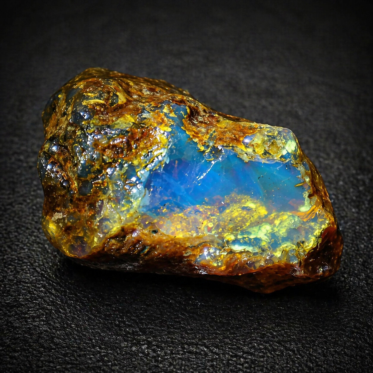 Natural Dominican Crystal Clear Sky Blue Amber Rough Specimen 42mm 14.3g