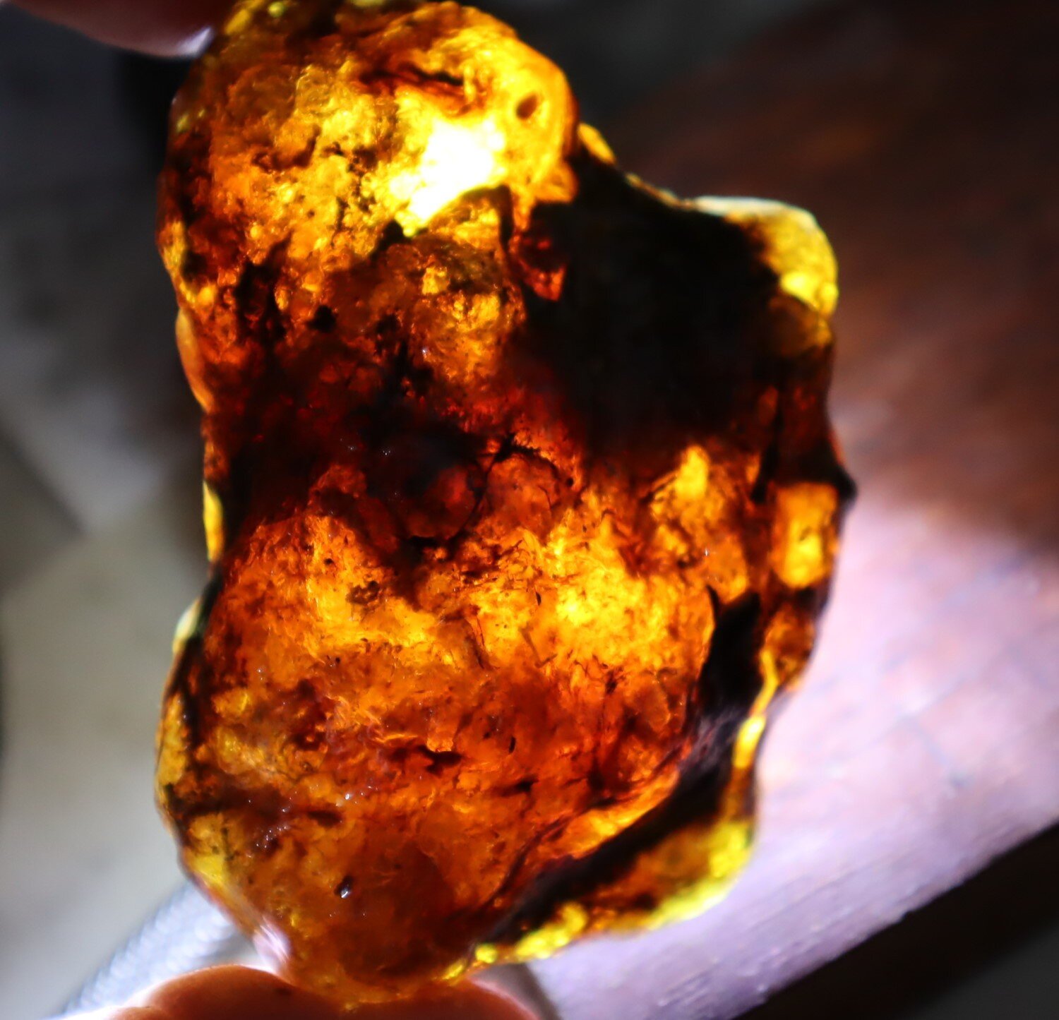 Exquisite Natural Dominican Clear Green Blue Amber Rough Specimen 75mm 57g – photo 5