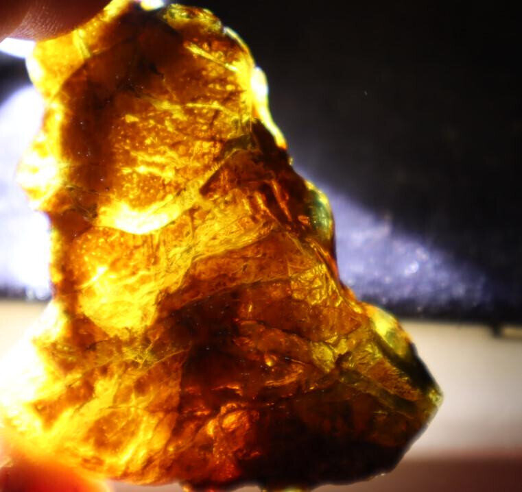 Natural Dominican Clear Green Blue Amber Rough Specimen 65mm 20g – photo 3