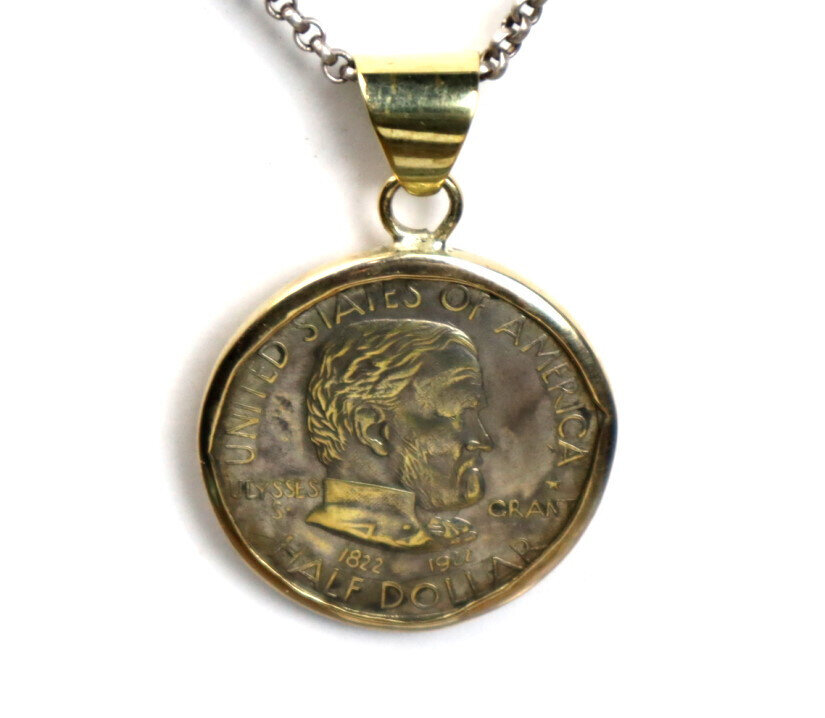 Handcrafted US 1922 Ulysses S. Grant HALF DOLLAR Coin Pendant 100th anniversary – photo 5