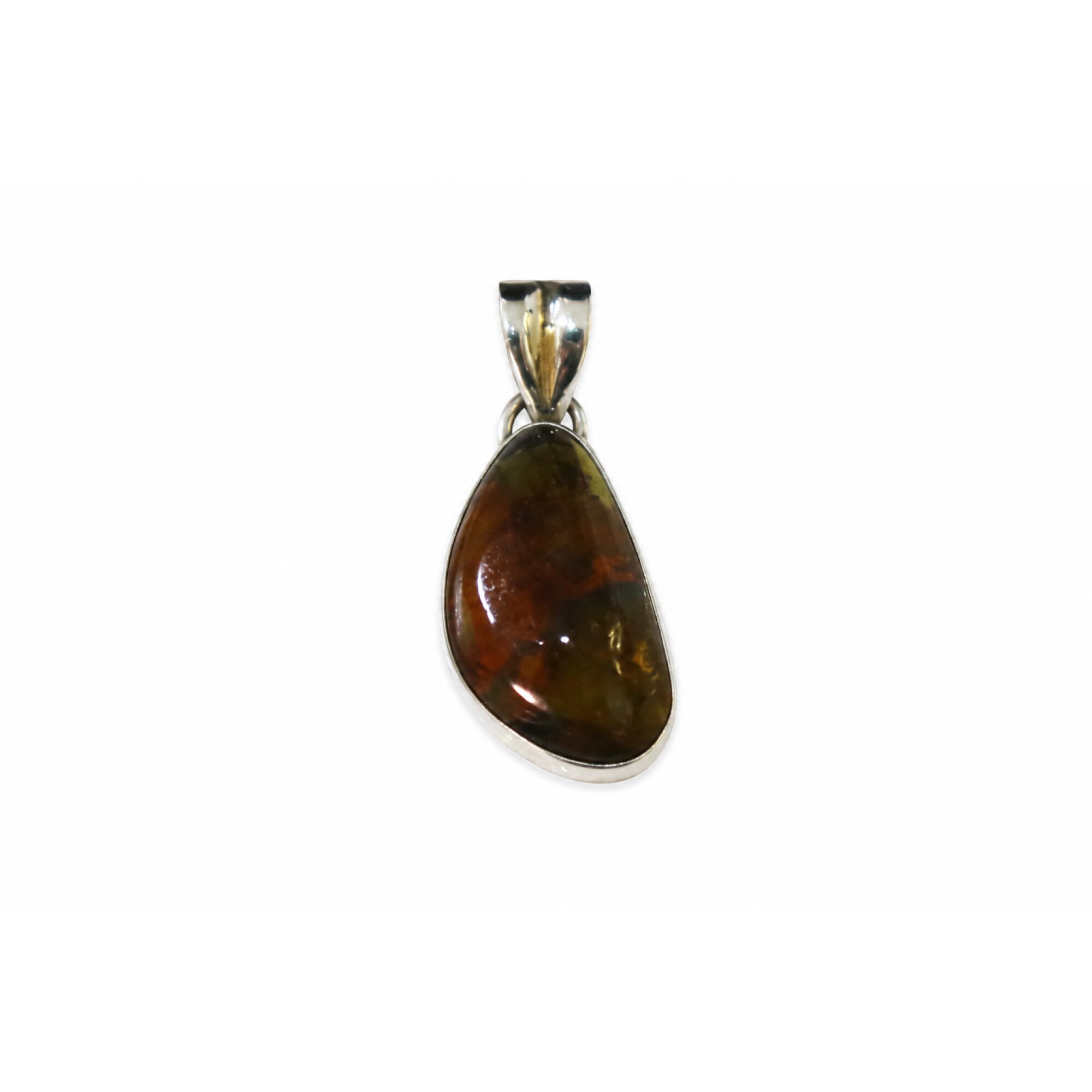 Carefully Handmade Clear Sky Blue Dominican Amber 925 Sterling Silver Pendant 26mm – photo 2