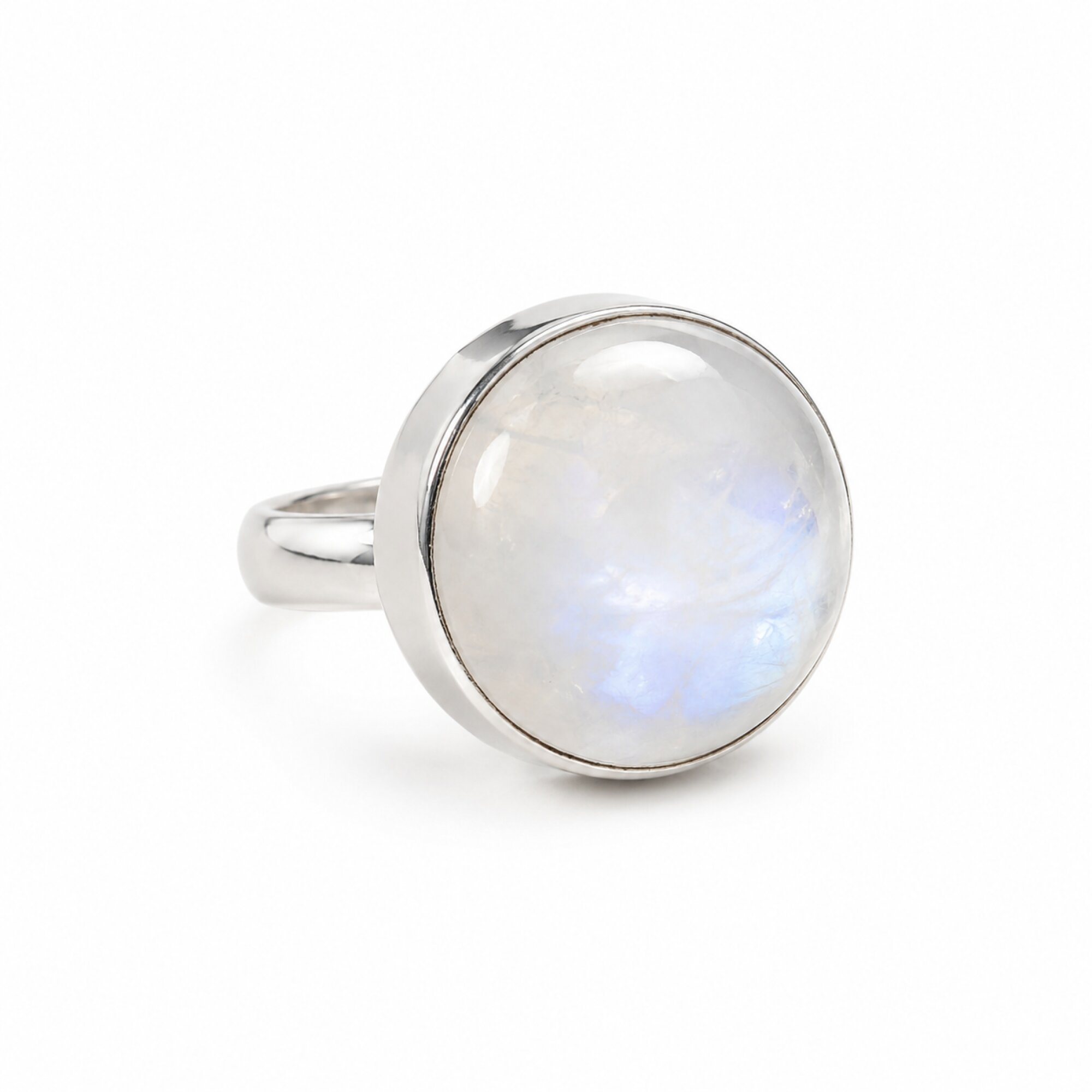 Master Crafted Purple White Moonstone 925 Sterling Silver Ring #8.25 – photo 2