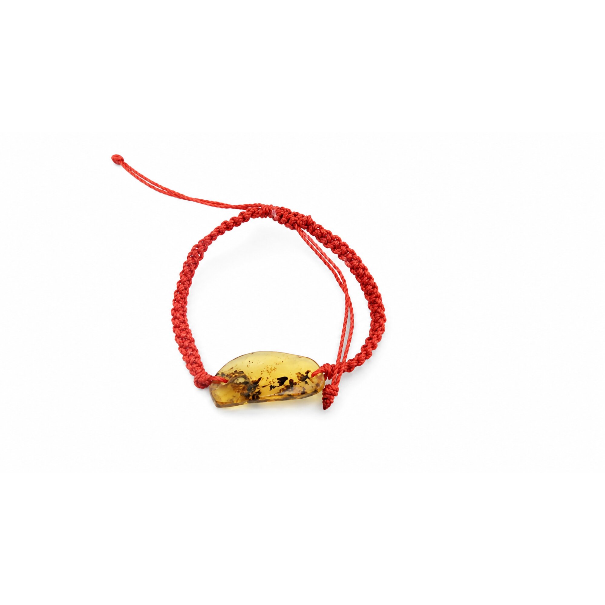 Natural Clear Light Blue Dominican Amber Bracelet 27mm – photo 3