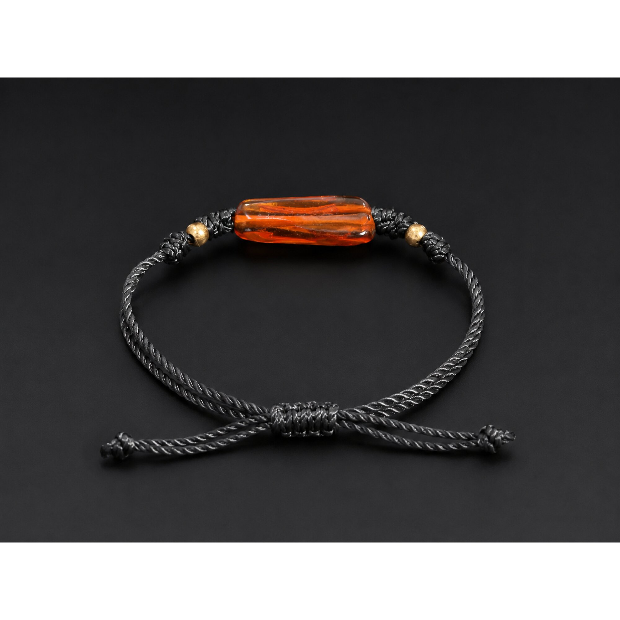 Statement Piece Clear Orange Red Dominican Amber Bracelet 25mm – photo 4
