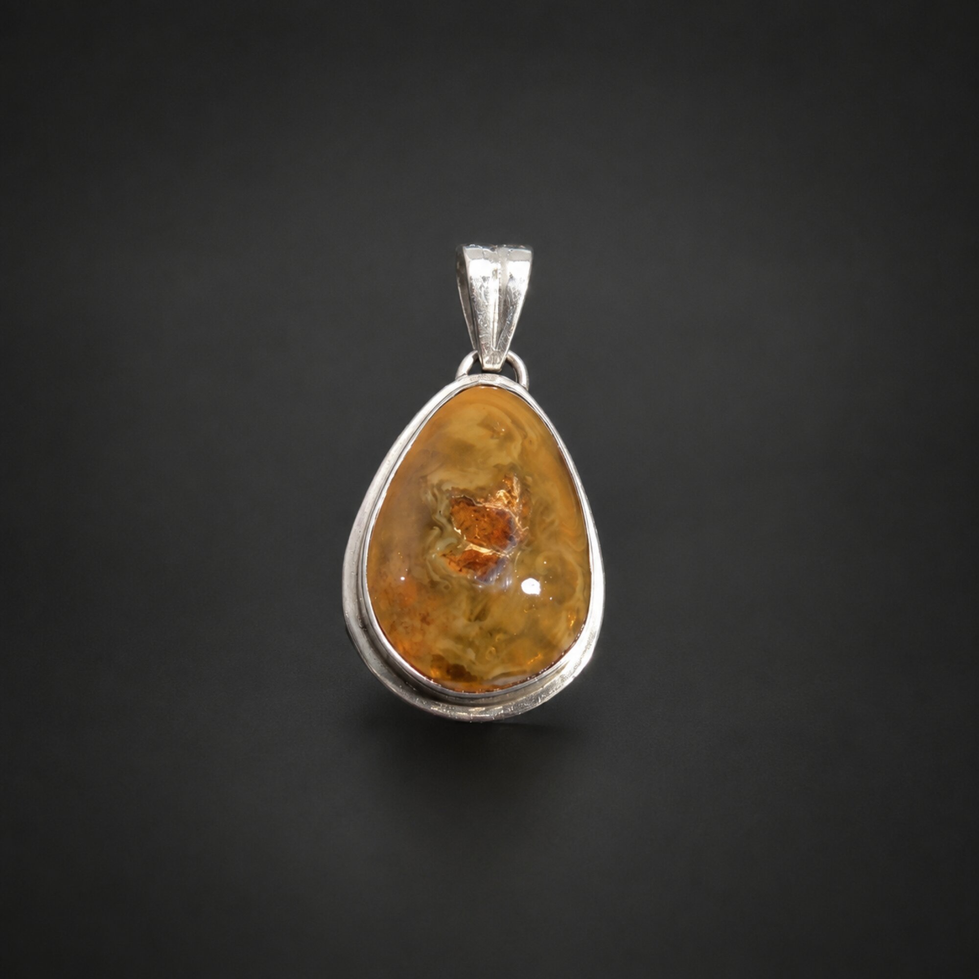 Expertly Crafted Translucent Butter Scotch Yellow Dominican Amber 925 Sterling Silver – photo 4