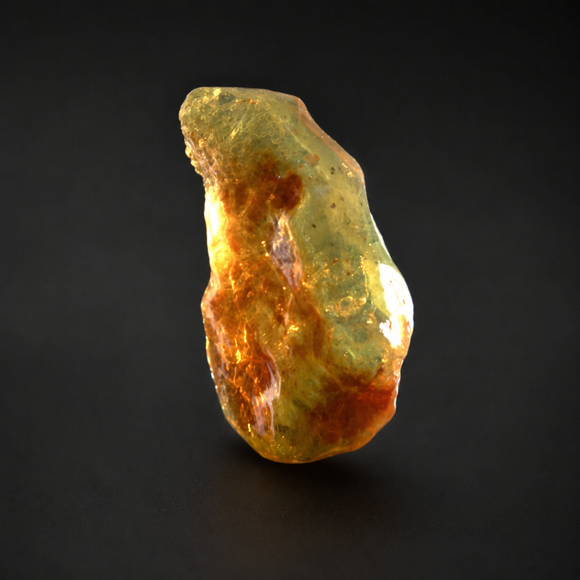 Authentic Crystal Clear Orange Green Dominican Amber Stones 54mm 15.6g – photo 2