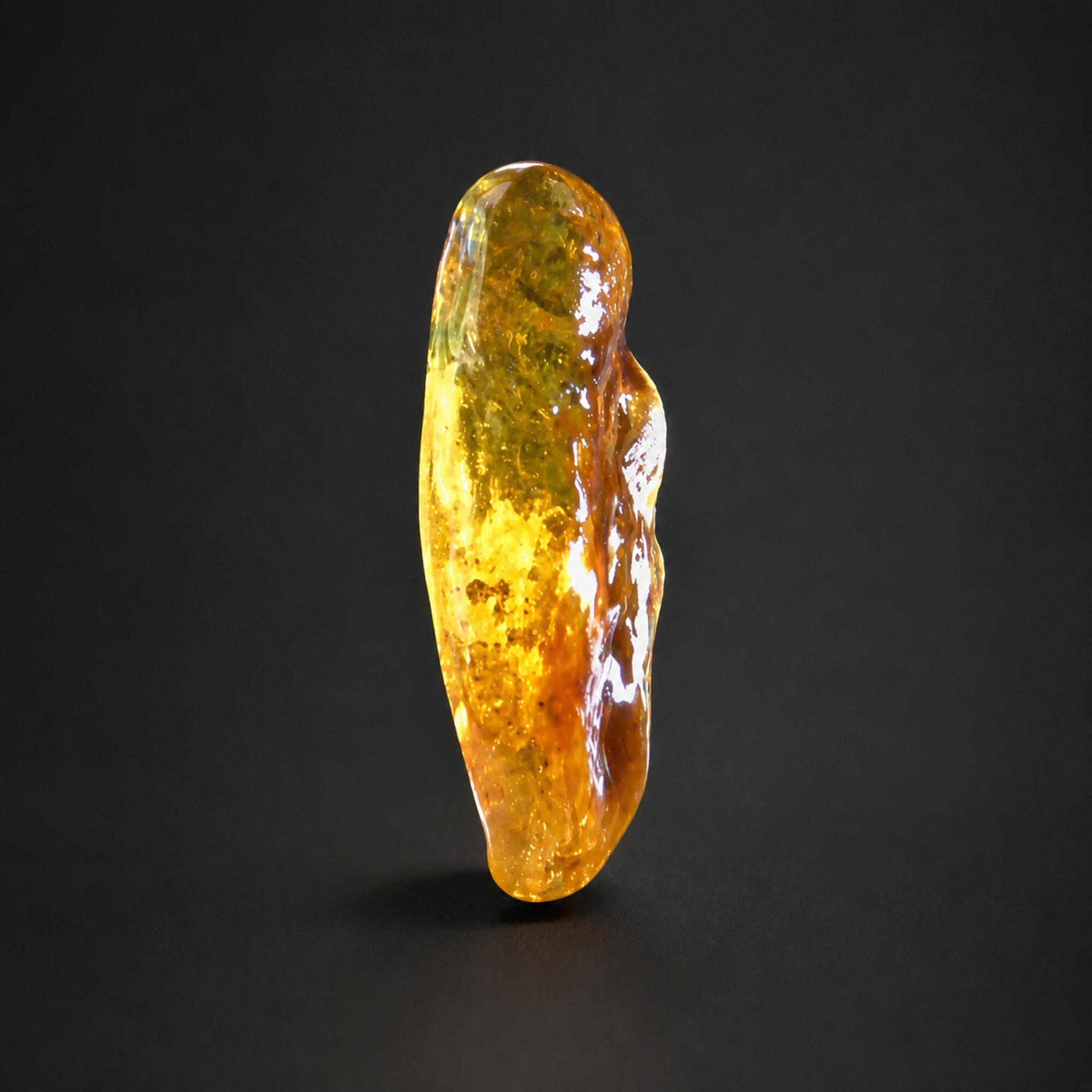 Authentic Crystal Clear Orange Green Dominican Amber Stones 54mm 15.6g – photo 5