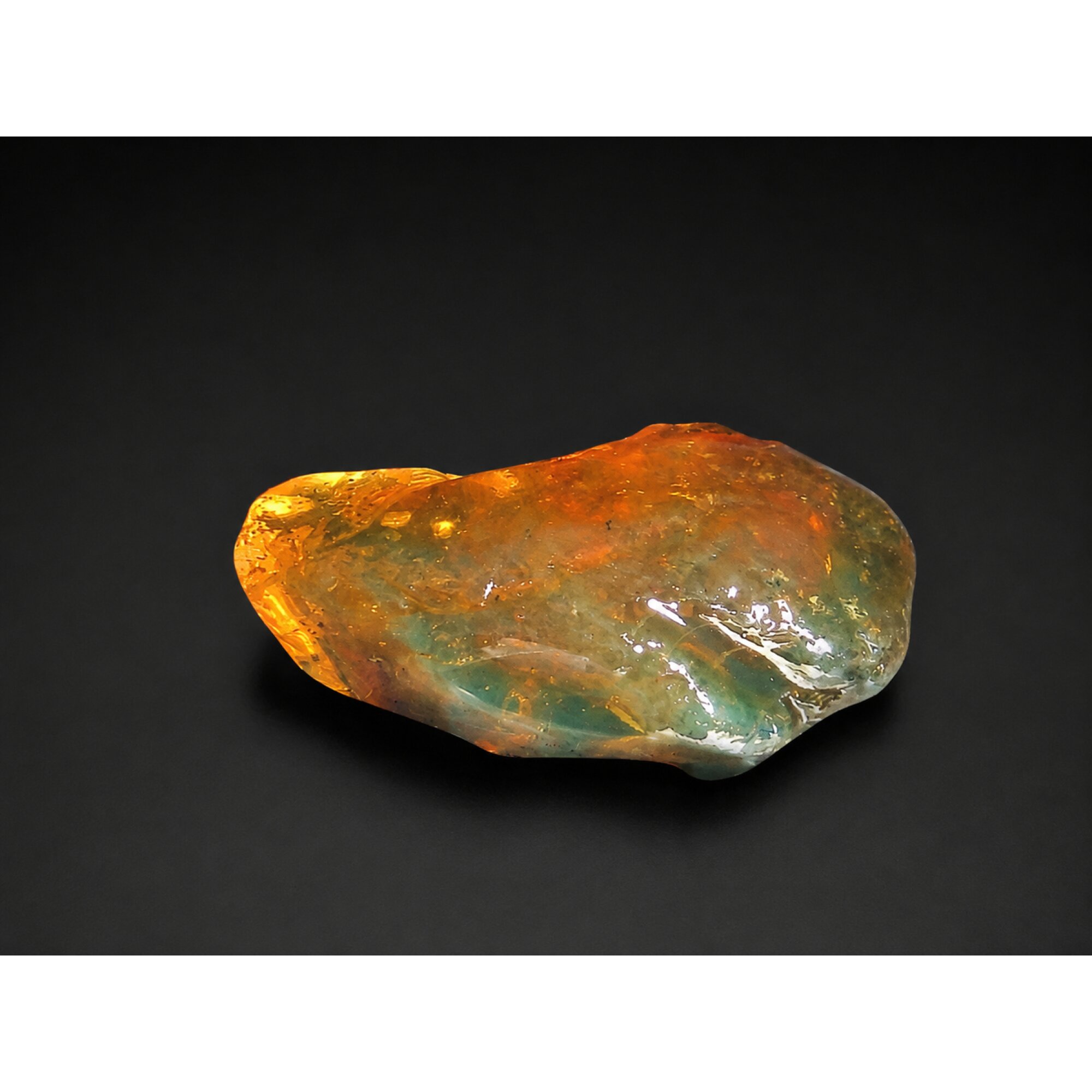 Authentic Crystal Clear Orange Green Dominican Amber Stones 54mm 15.6g – photo 8