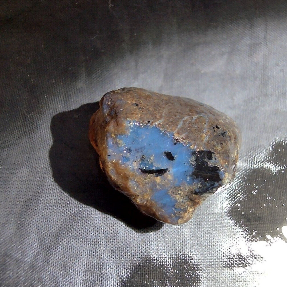 Authentic Clear Deep Blue Dominican Amber Stones 29mm 6.1g – photo 4