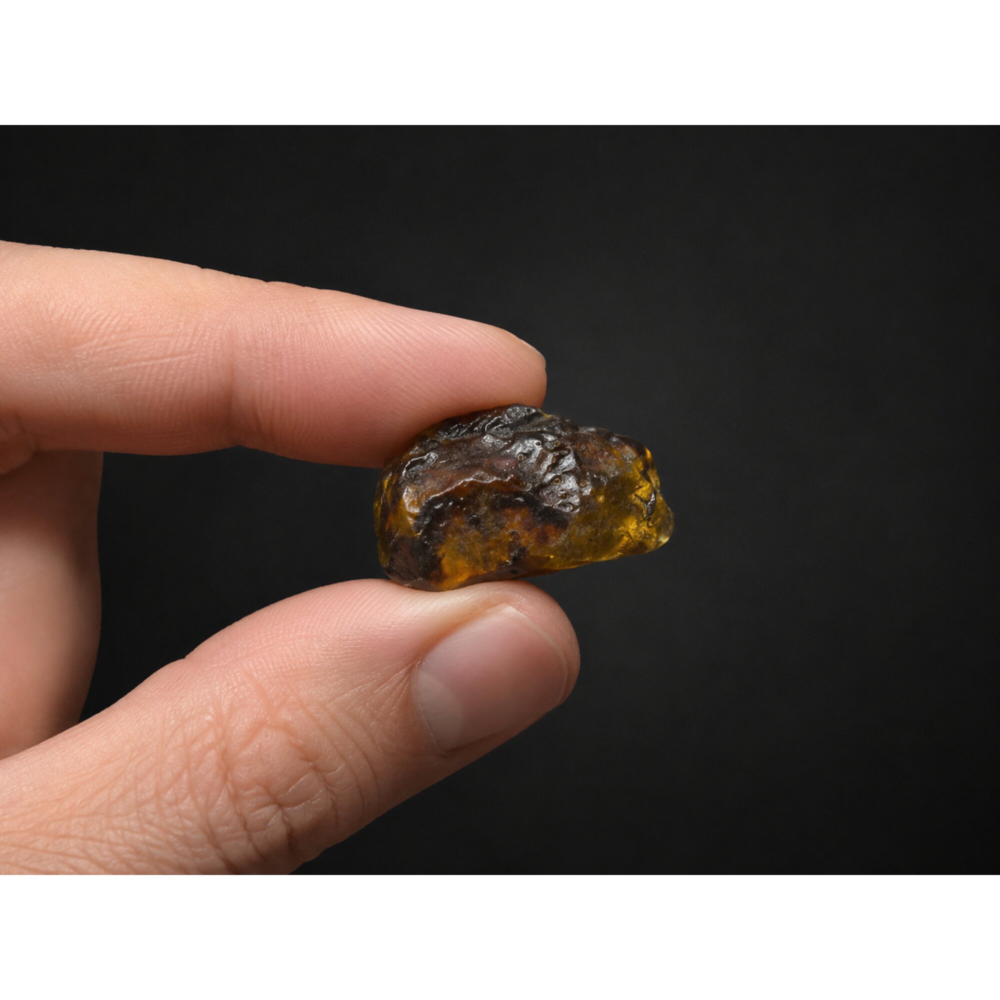 Authentic Crystal Clear Sky Blue Dominican Amber Natural 26mm 2.9g – photo 6