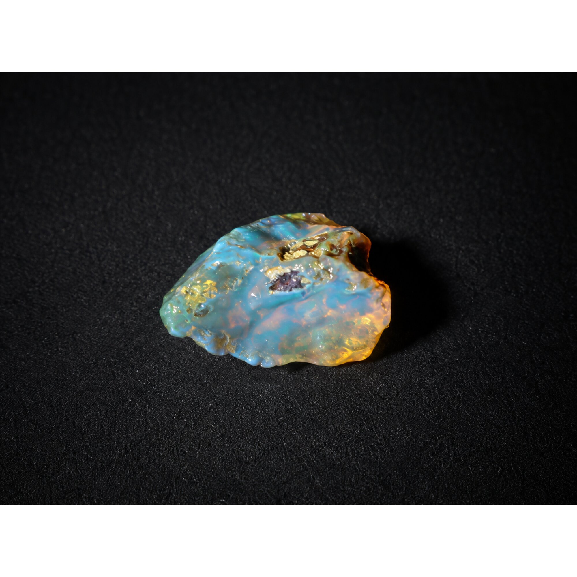 Authentic Crystal Clear Sky Blue Dominican Amber Natural 26mm 2.9g – photo 9