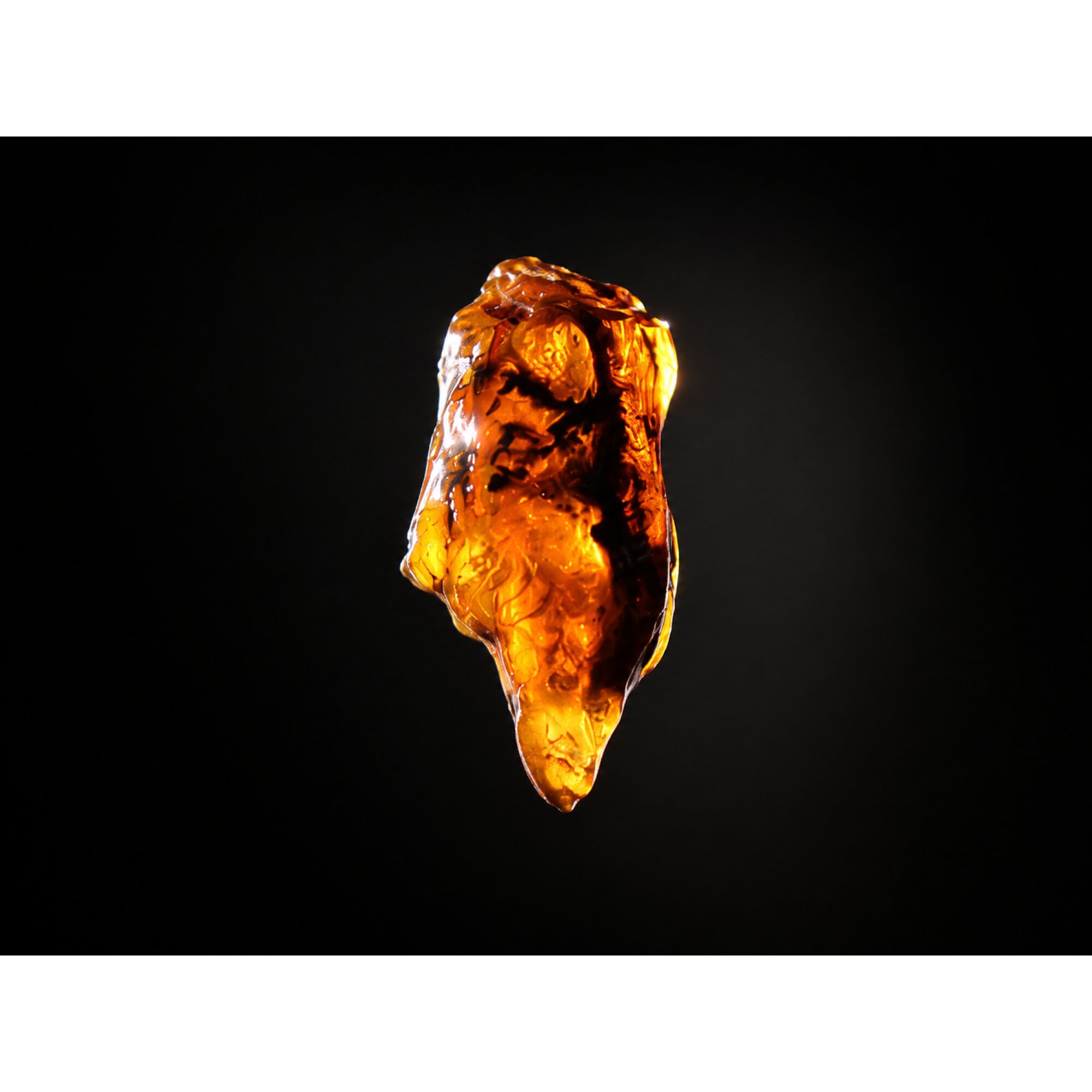 Rare Crystal Clear Sky Blue Dominican Amber Natural 30mm 4.2g – photo 2