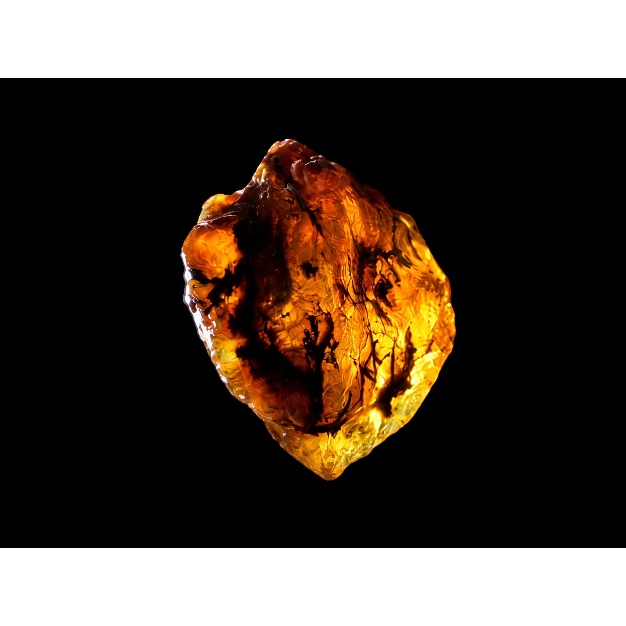 Rare Crystal Clear Sky Blue Dominican Amber Natural 30mm 4.2g – photo 7