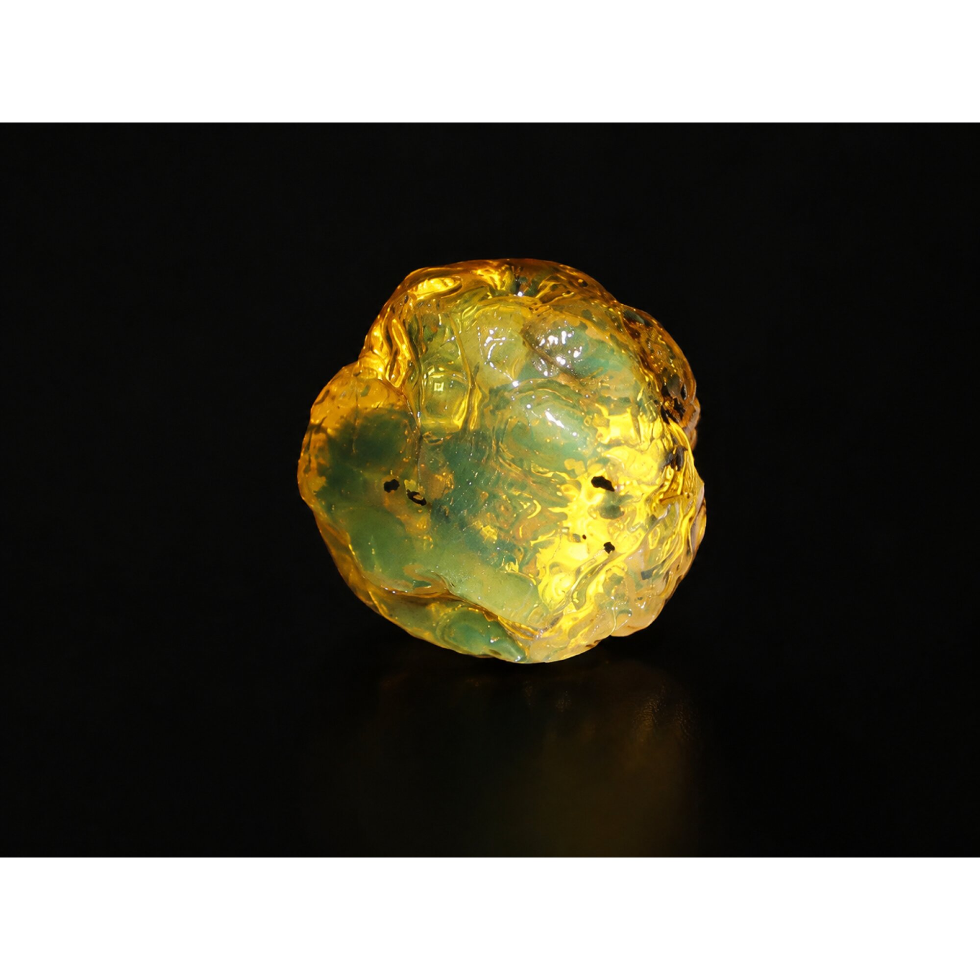 Raw Beauty Clear Olive Green Dominican Amber Natural 30mm 9.2g – photo 3