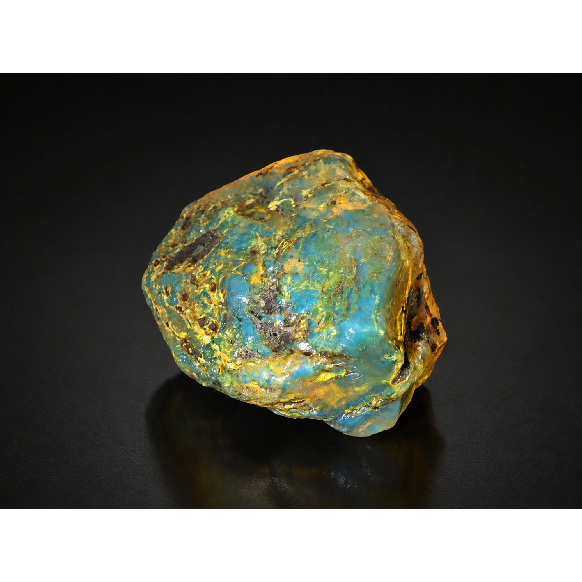 True Caribbean Clear Sky Blue Dominican Amber Stones 65mm 58.8g – photo 4