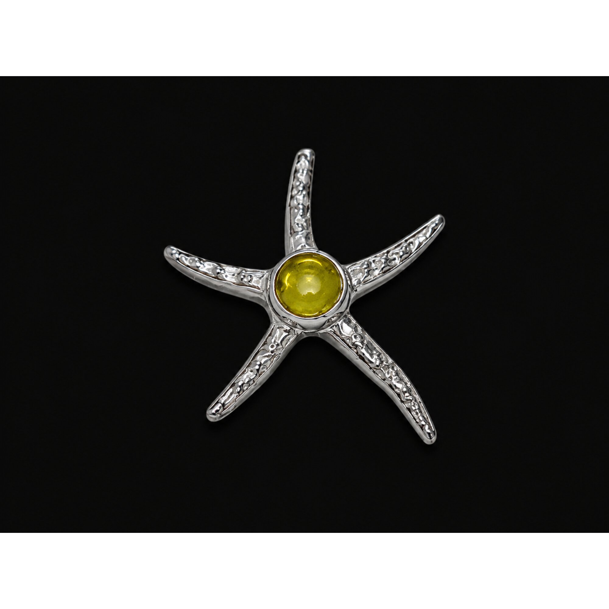 Timeless Island Style Clear Yellow Dominican Amber 925 Sterling Silver Pendant 32mm – photo 2