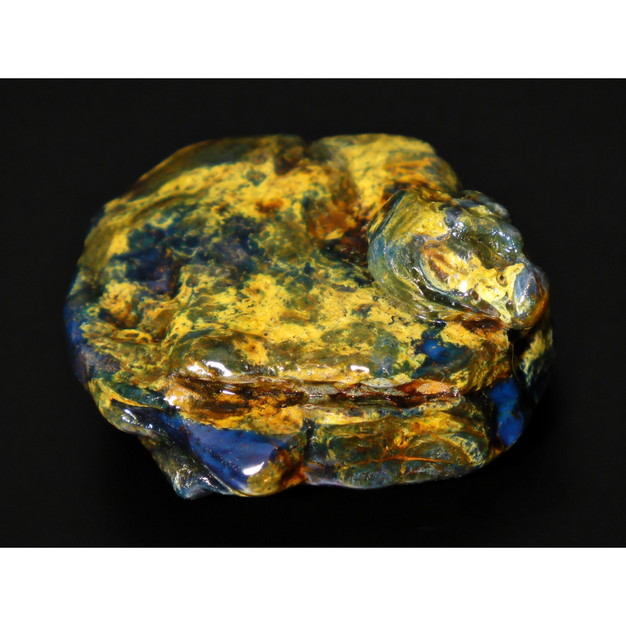 Translucent deep blue Natural Dominican Amber rough Specimen 56 mm – photo 4