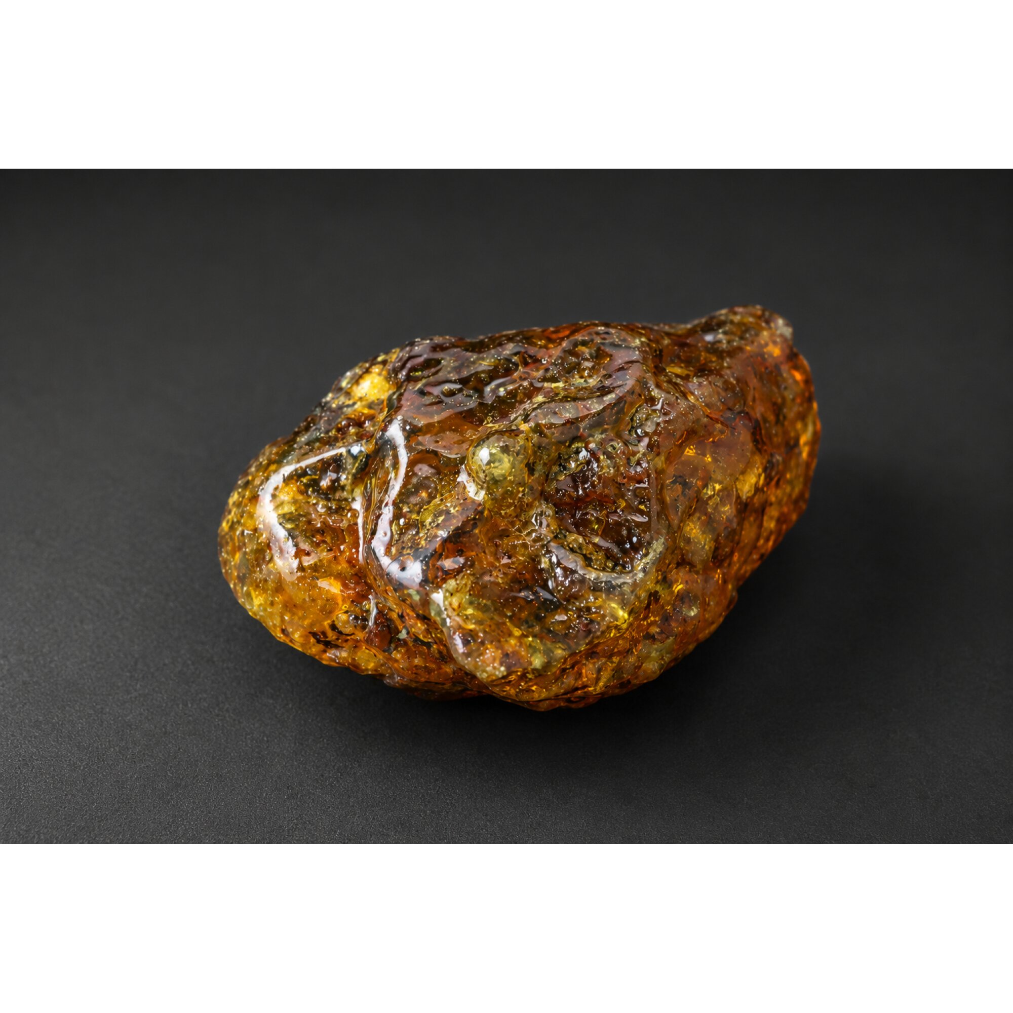 Clear deep orange Natural Dominican Amber rough Specimen 59 mm – photo 3