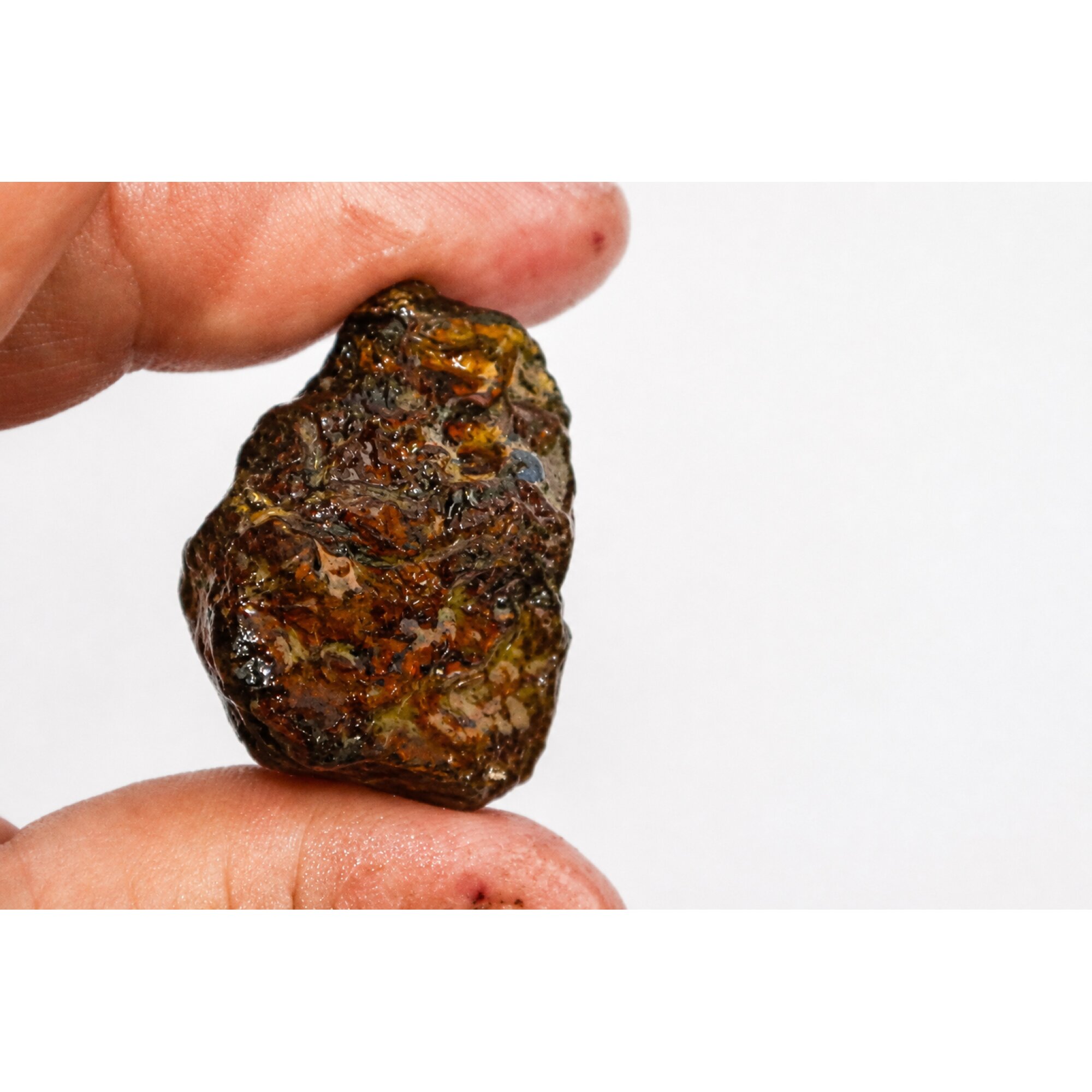 Clear sky blue Natural Dominican Amber rough Specimen 44 mm – photo 7