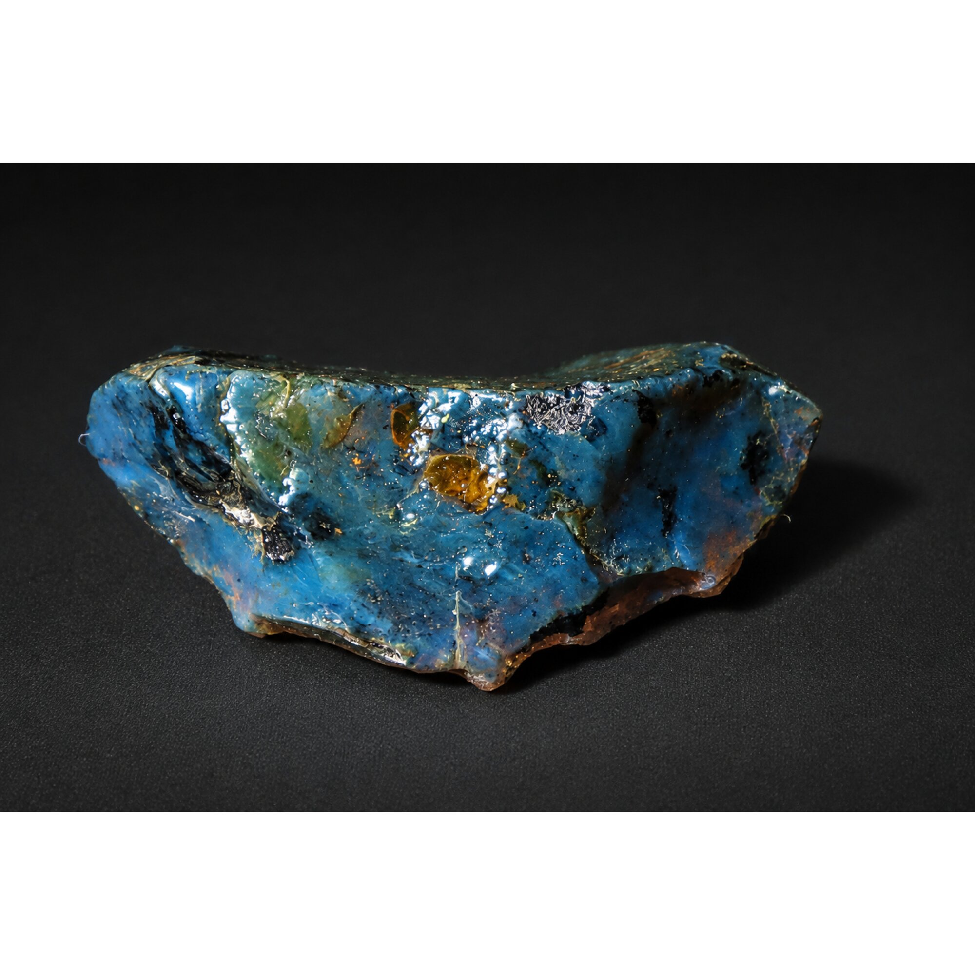 Translucent deep blue Natural Dominican Amber rough Specimen 55 mm – photo 2