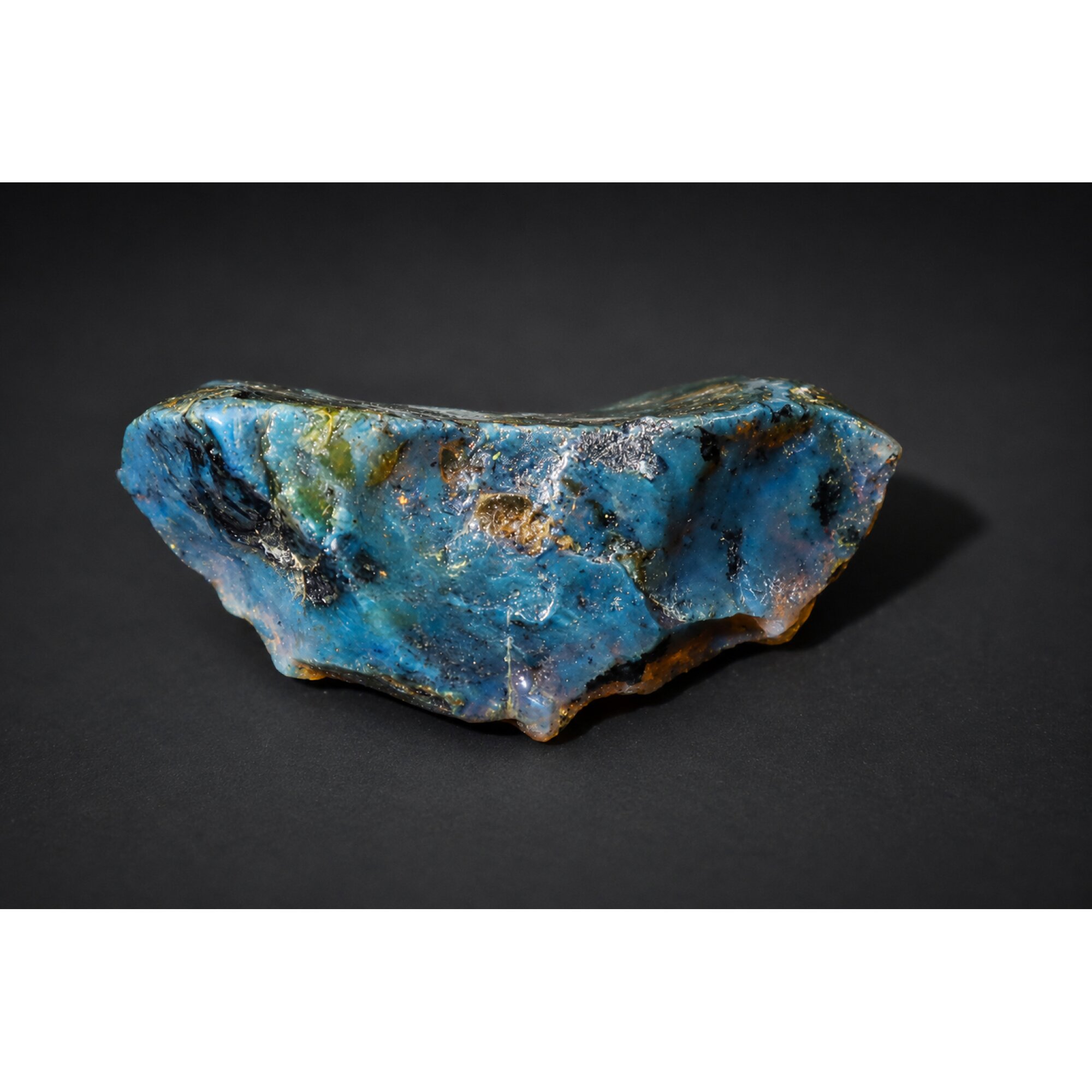 Translucent deep blue Natural Dominican Amber rough Specimen 55 mm – photo 6