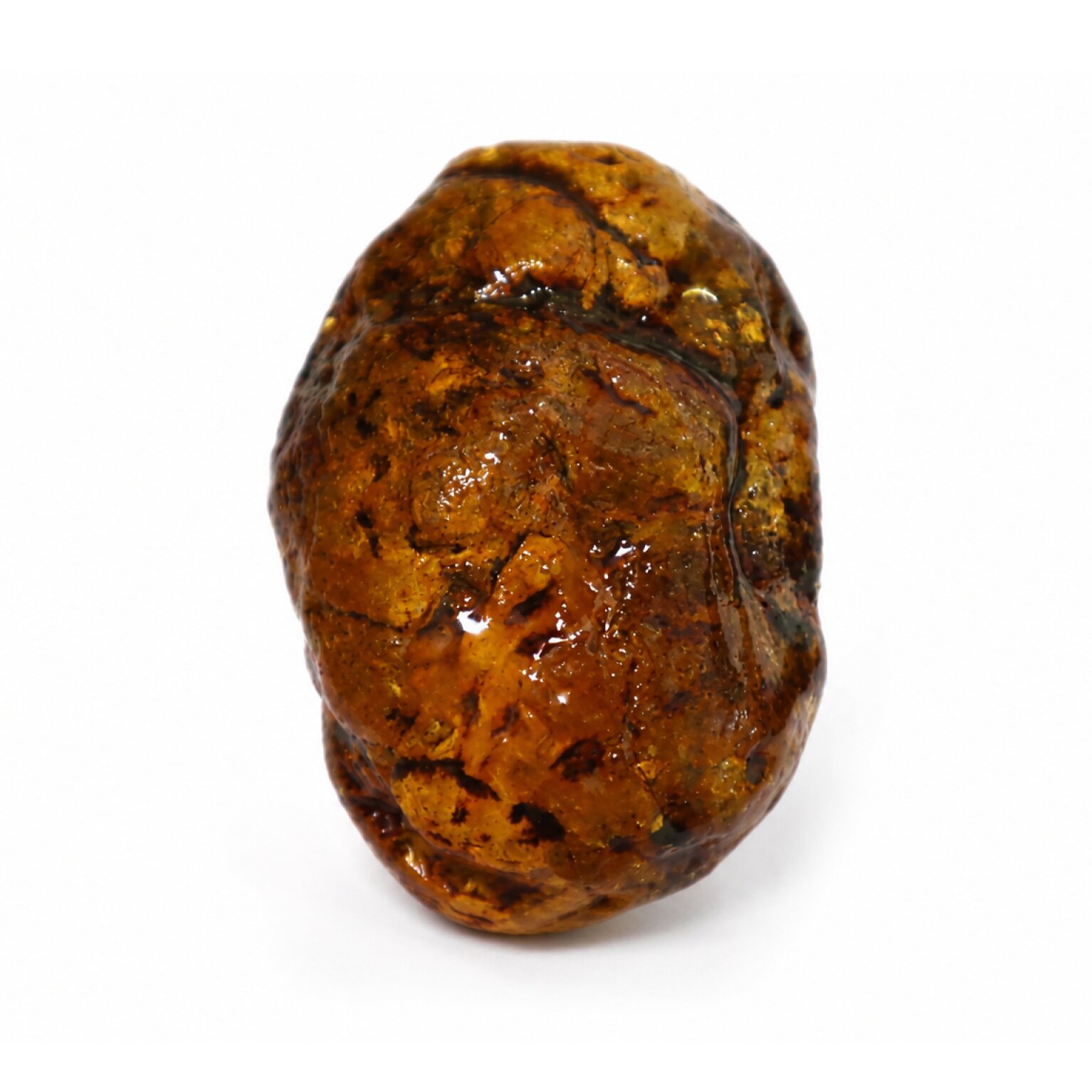 Clear orange yellow Natural Dominican Amber rough Specimen 47 mm