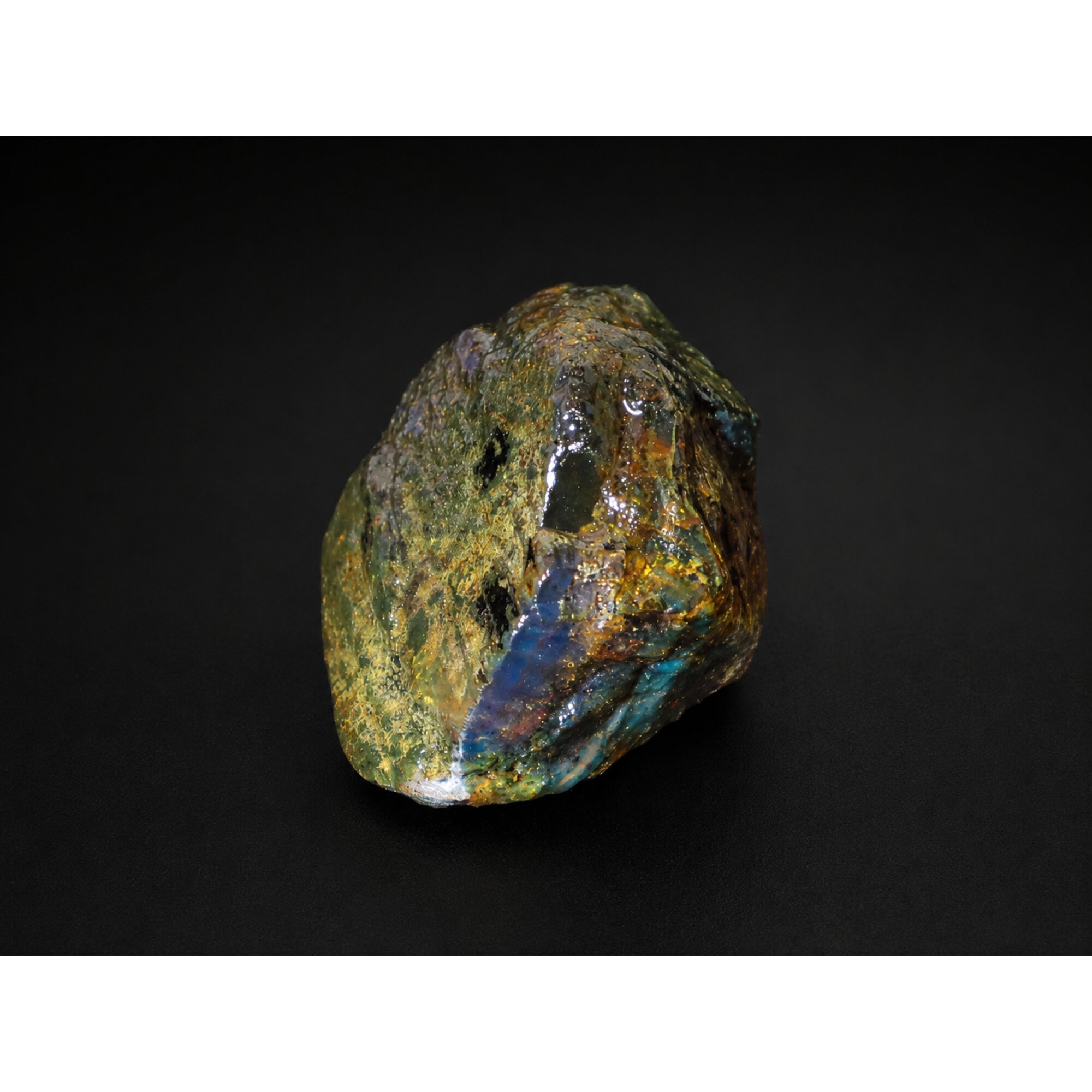 Clear deep blue Natural Dominican Amber rough Specimen 44 mm – photo 3
