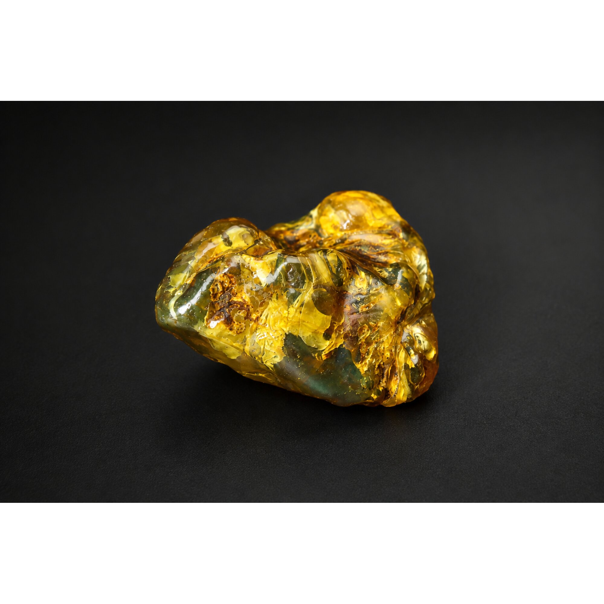 Clear butterscotch blue Natural Dominican Amber rough Specimen 37 mm – photo 4