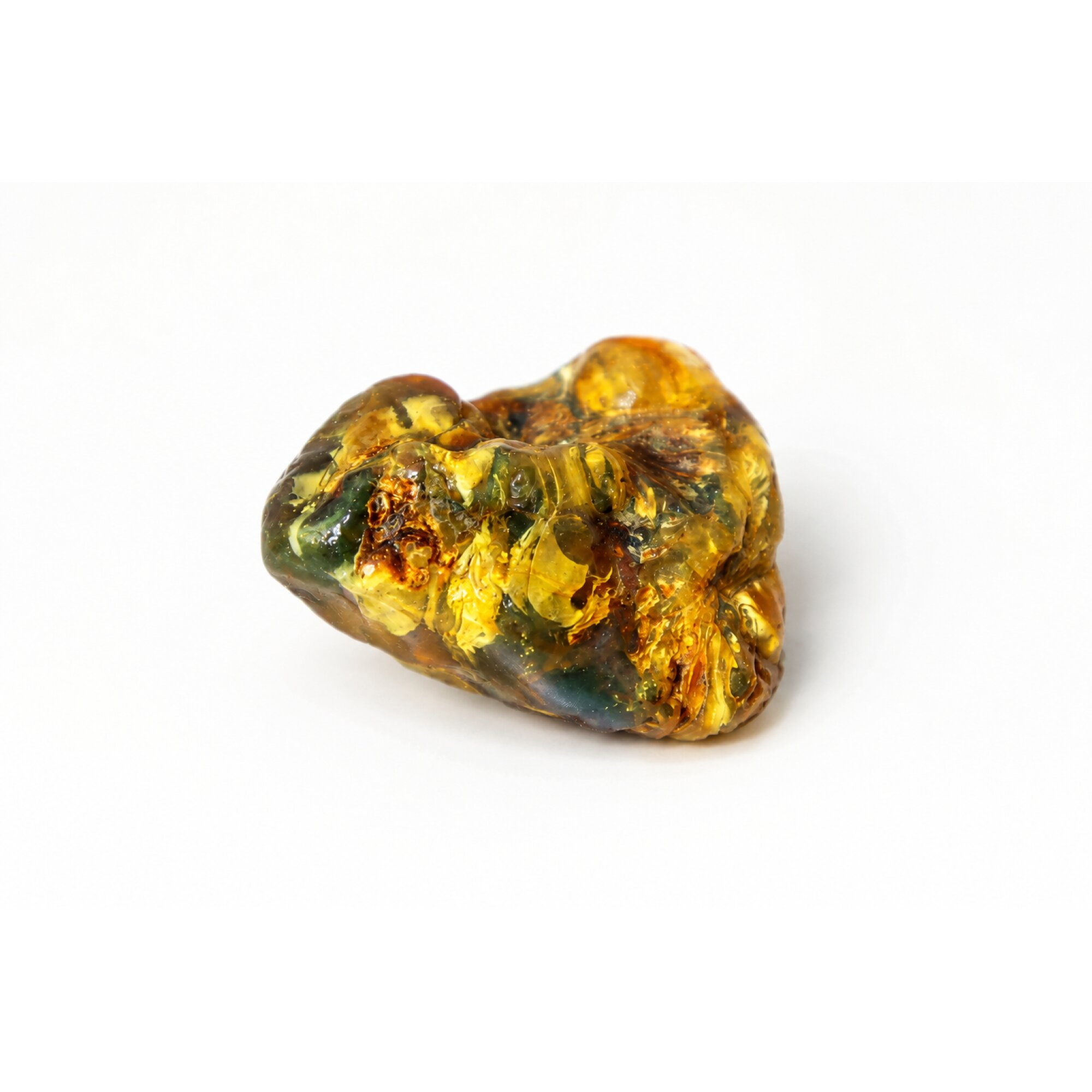 Clear butterscotch blue Natural Dominican Amber rough Specimen 37 mm – photo 5
