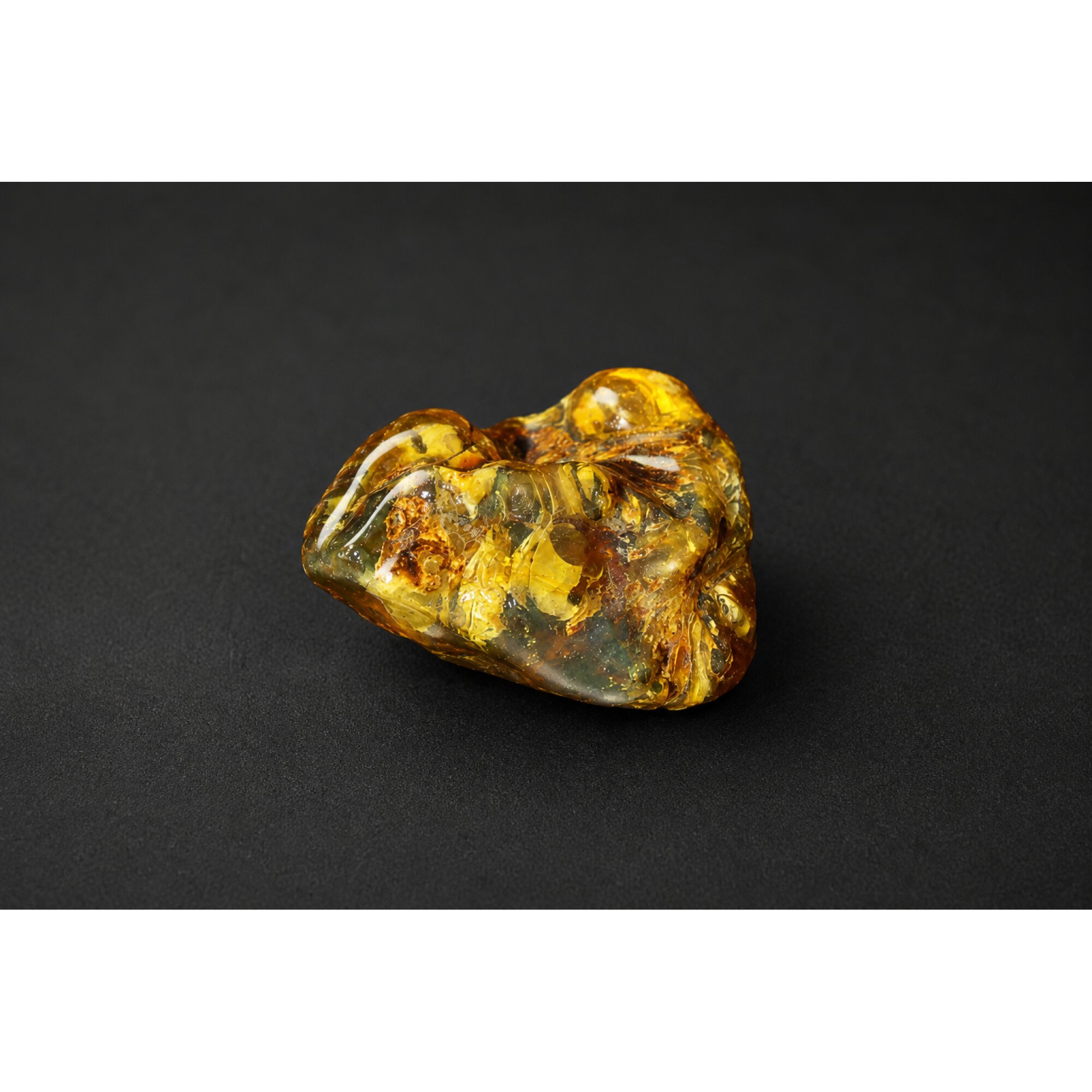 Clear butterscotch blue Natural Dominican Amber rough Specimen 37 mm – photo 7
