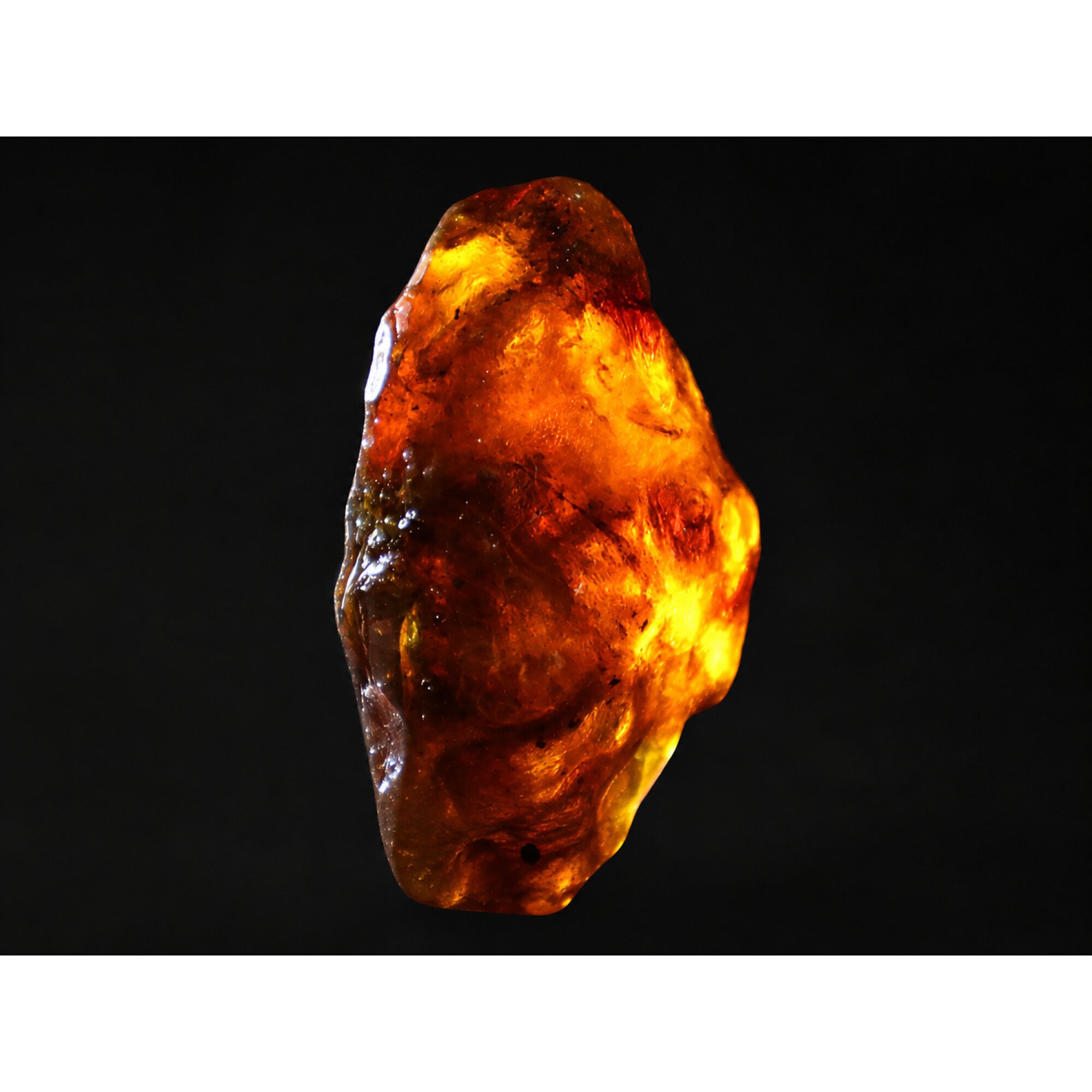 Clear sea blue Natural Dominican Amber rough Specimen 38 mm – photo 2