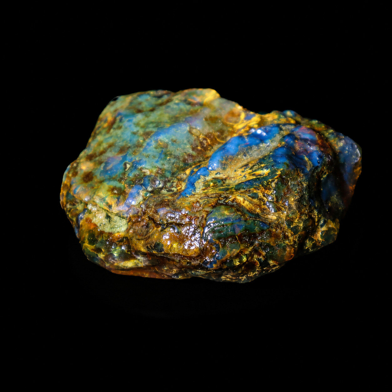Rare Clear Quality Dominican Blue Amber Rough Specimen Chunk 64mm 41.7g – photo 8