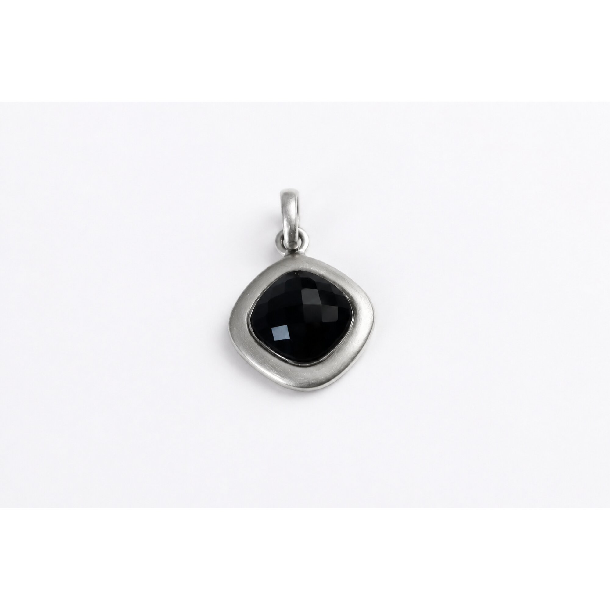 Black Onyx cushion 925 Sterling Silver Pendant 29 mm – photo 7