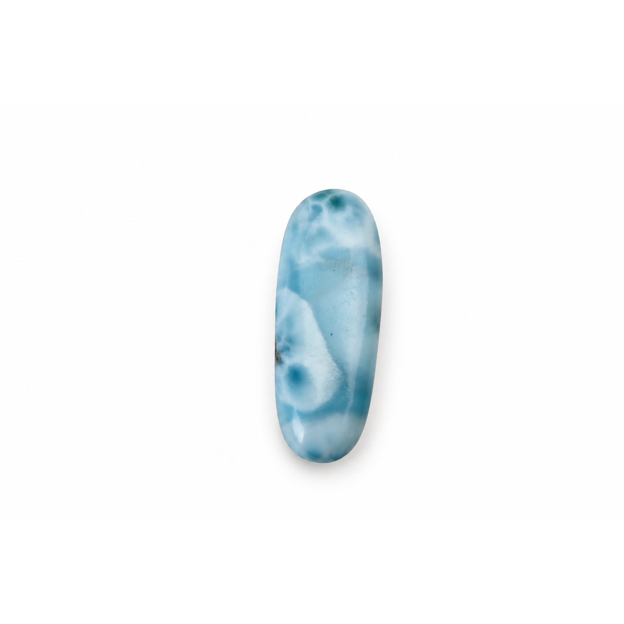Genuine Sky Blue Larimar Oval Stone 35mm – photo 2